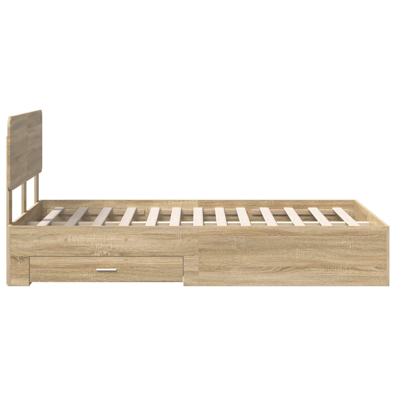 Bettrahmen mit Kopfteil Sonoma-Eiche 135 x 190 cm Holzwerkstoff