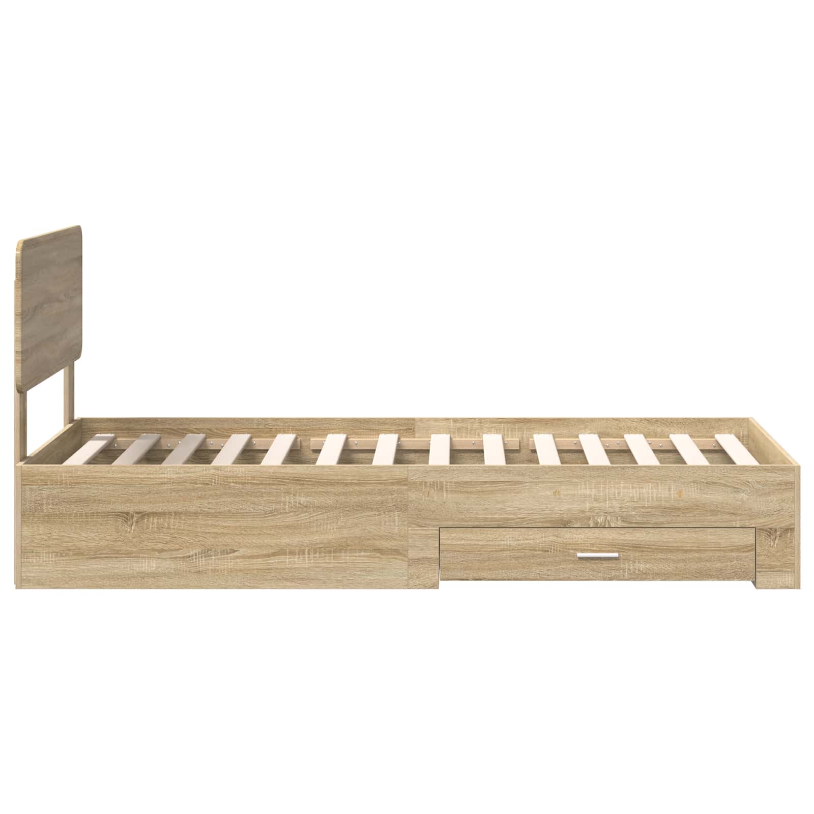 Bettrahmen mit Kopfteil Sonoma-Eiche 75 x 190 cm Holzwerkstoff