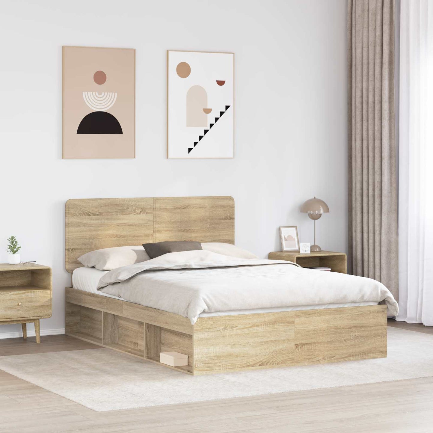 Bettrahmen Sonoma 140 x 200 cm Massives Kiefernholz