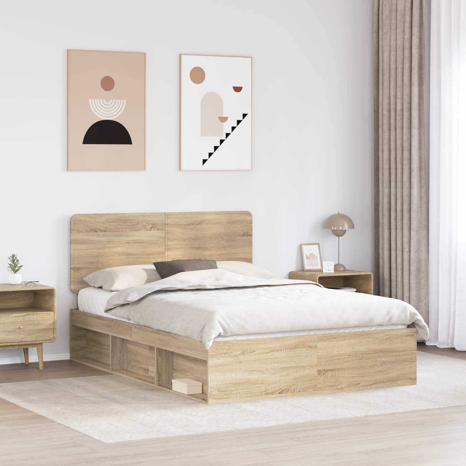 Bettrahmen Sonoma 140 x 200 cm Massives Kiefernholz
