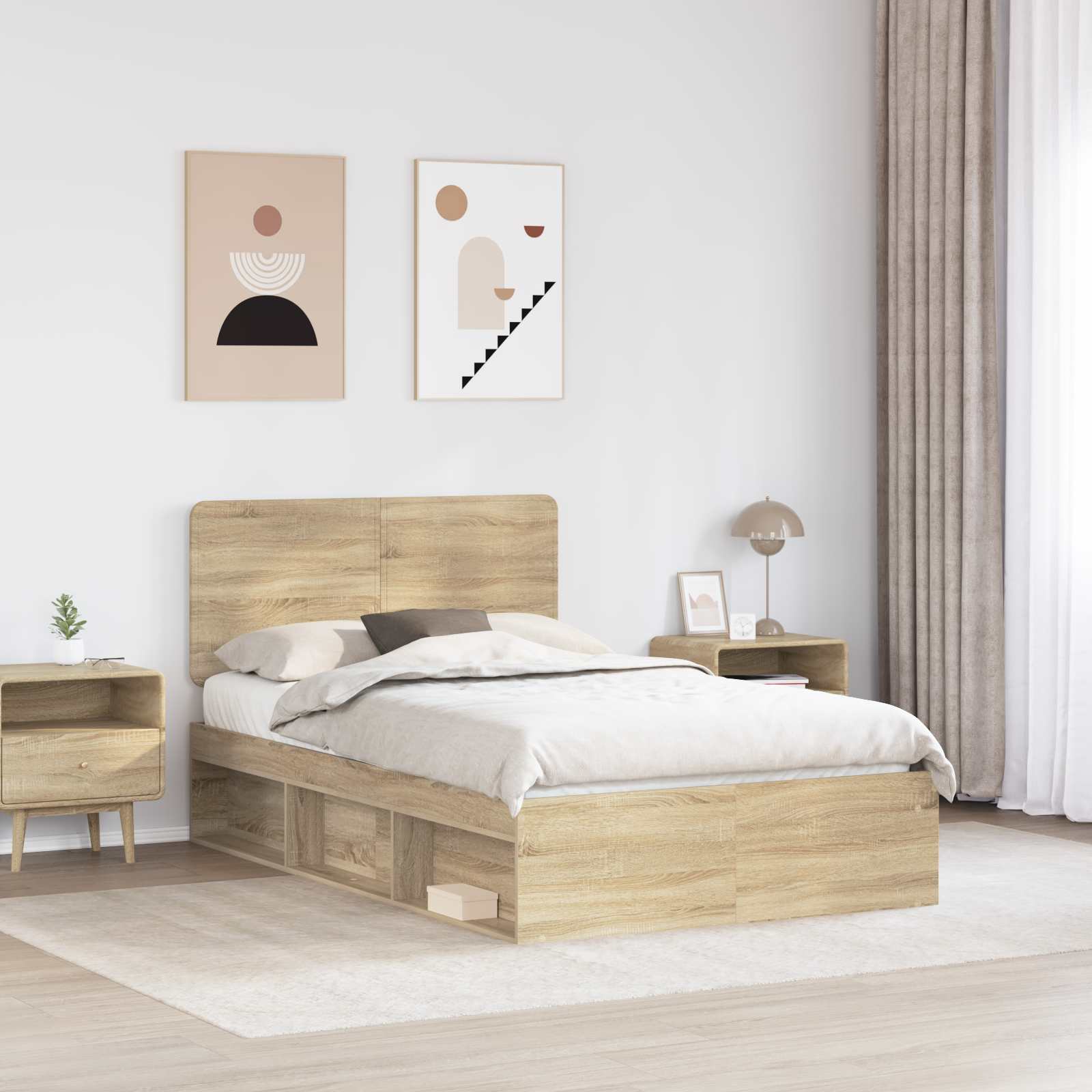 Bettrahmen Sonoma 120 x 200 cm Massives Kiefernholz