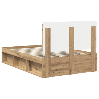 Bettrahmen Artisan-Eiche 120 x 190 cm Massives Kiefernholz