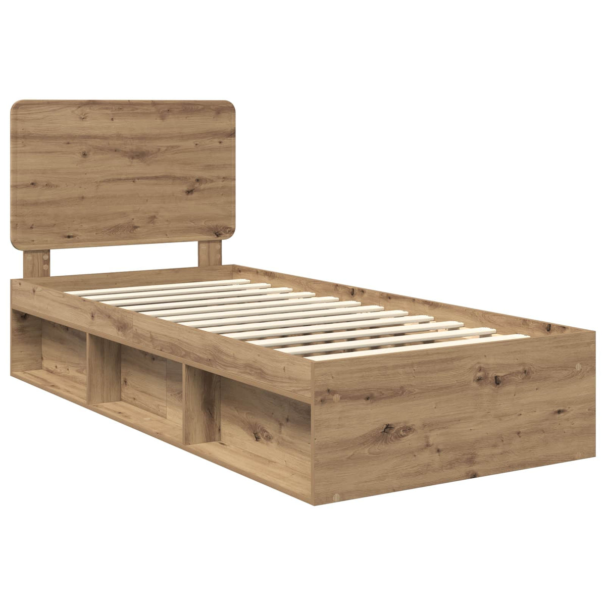 Bettrahmen Artisan-Eiche 100 x 200 cm Massives Kiefernholz
