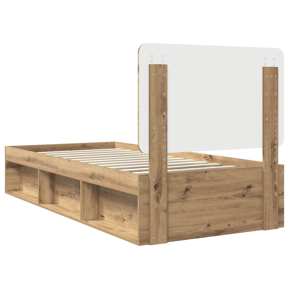 Bettrahmen Artisan-Eiche 100 x 200 cm Massives Kiefernholz