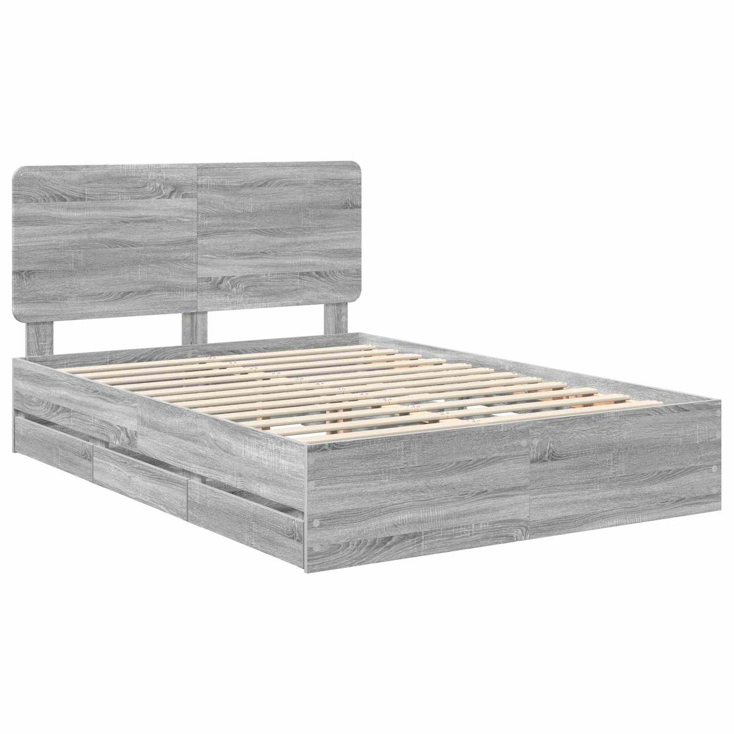 Bettrahmen Graues Sonoma 160 x 200 cm Ingenieurs Holz
