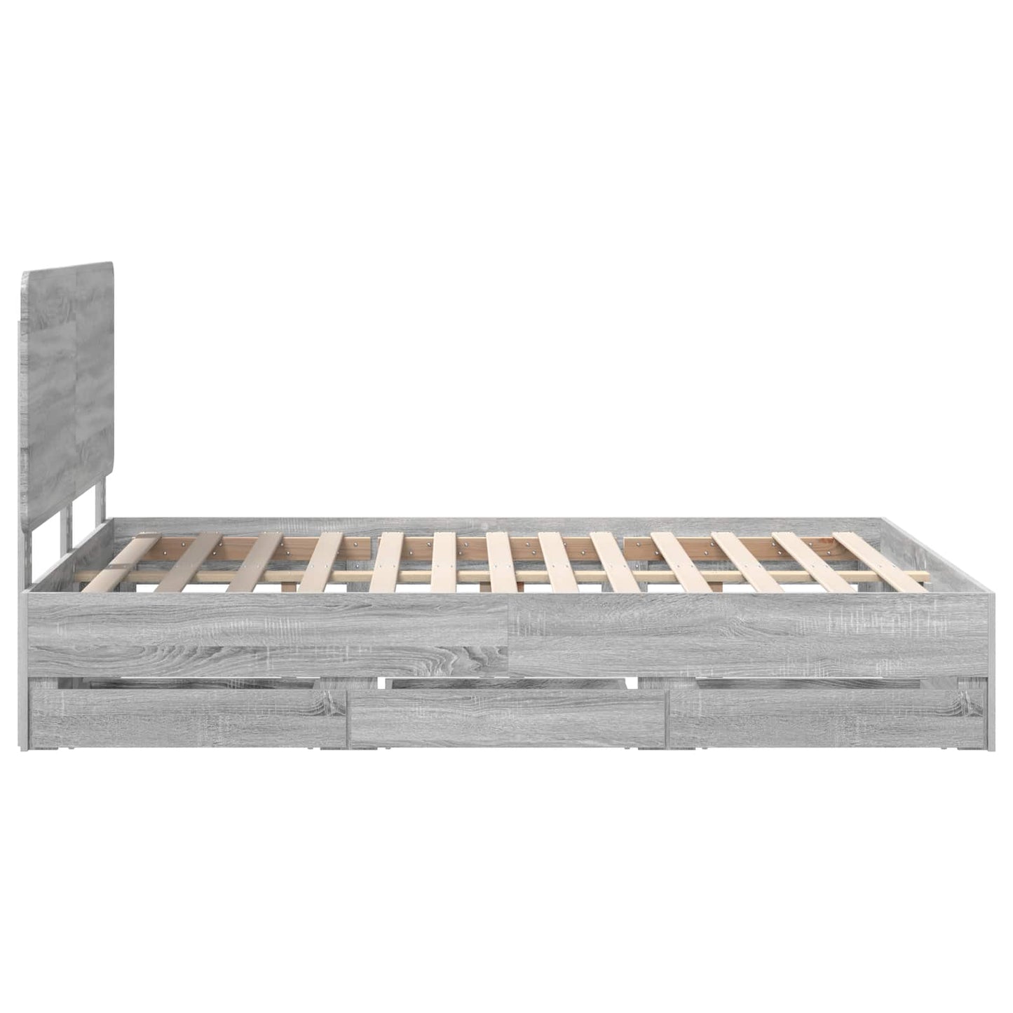 Bettrahmen Graues Sonoma 140 x 200 cm Ingenieurs Holz