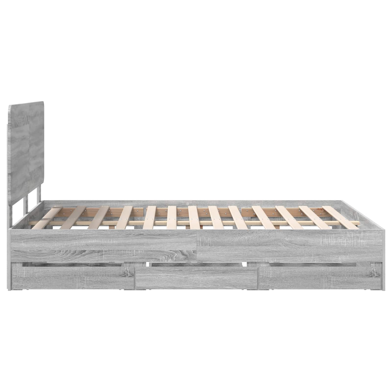 Bettrahmen Graues Sonoma 140 x 200 cm Ingenieurs Holz