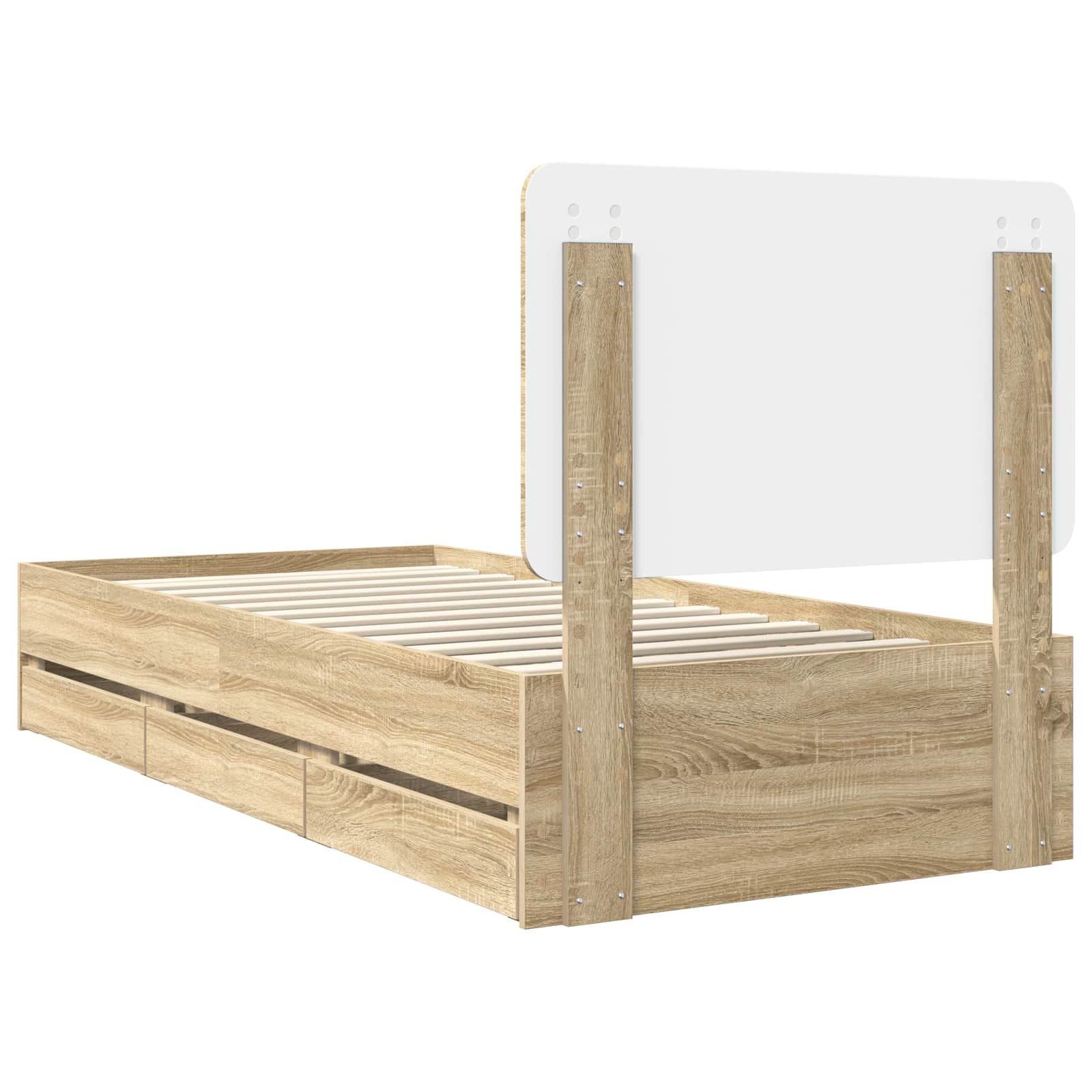 Bettrahmen Sonoma-Eiche 100 x 200 cm Ingenieurs Holz