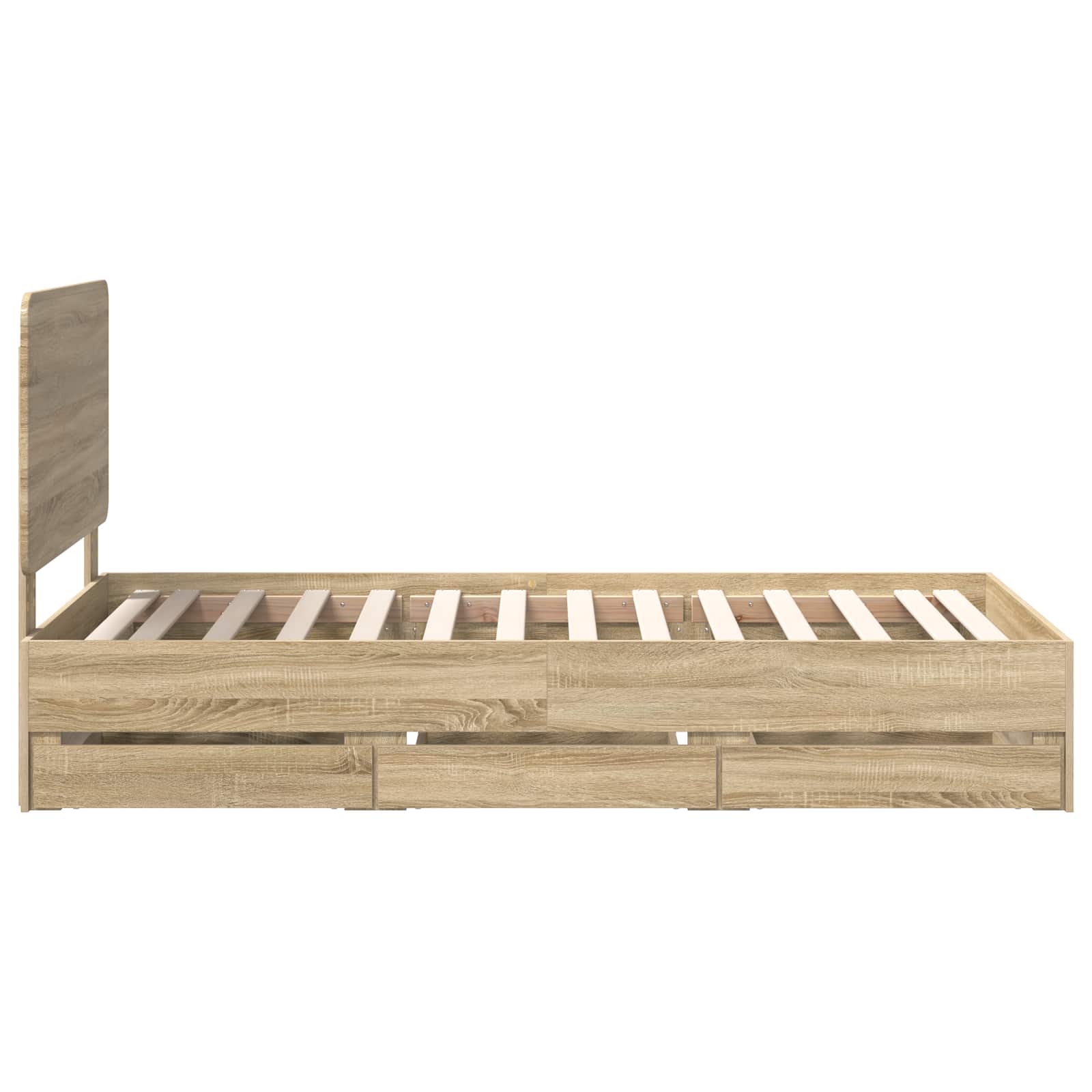 Bettrahmen Sonoma-Eiche 100 x 200 cm Ingenieurs Holz