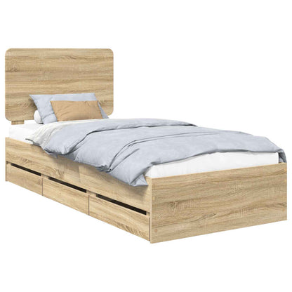 Bettrahmen Sonoma-Eiche 75 x 190 cm Ingenieurs Holz