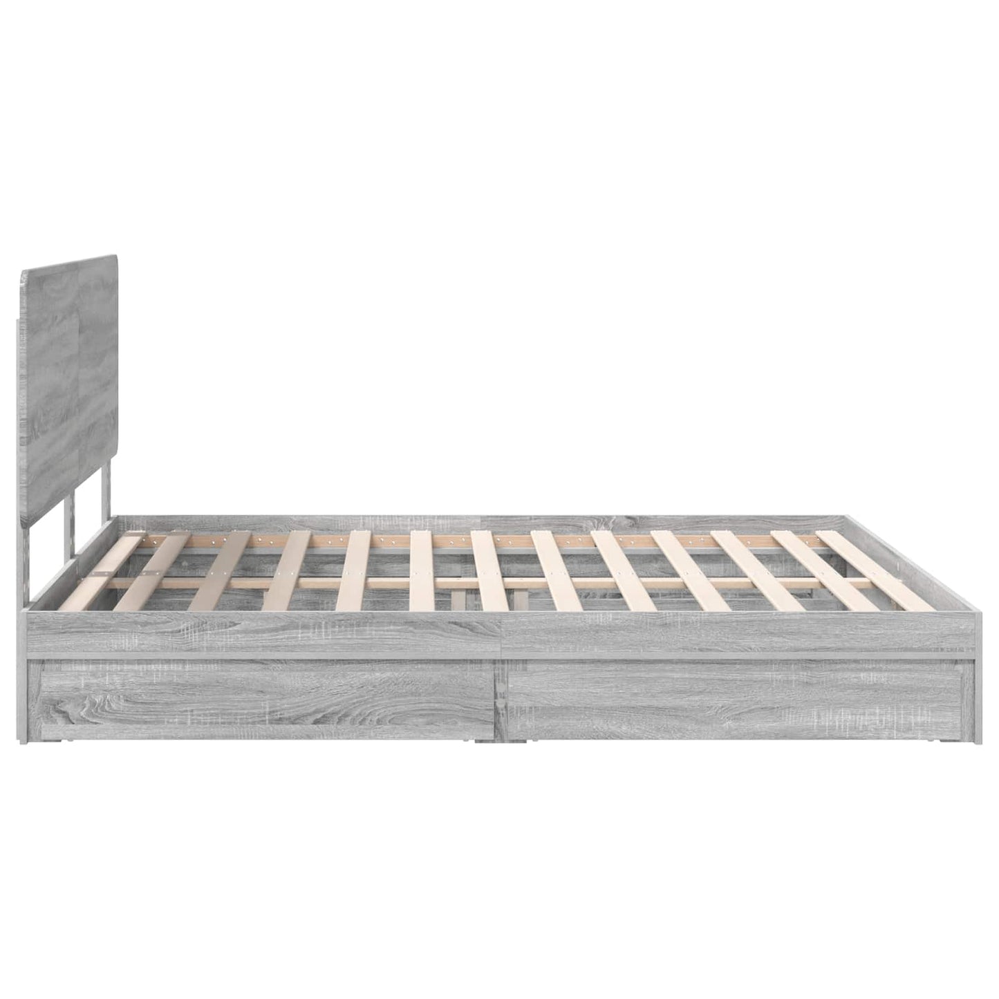 Aufbewahrungsbett Graues Sonoma 180 x 200 cm Holzwerkstoff