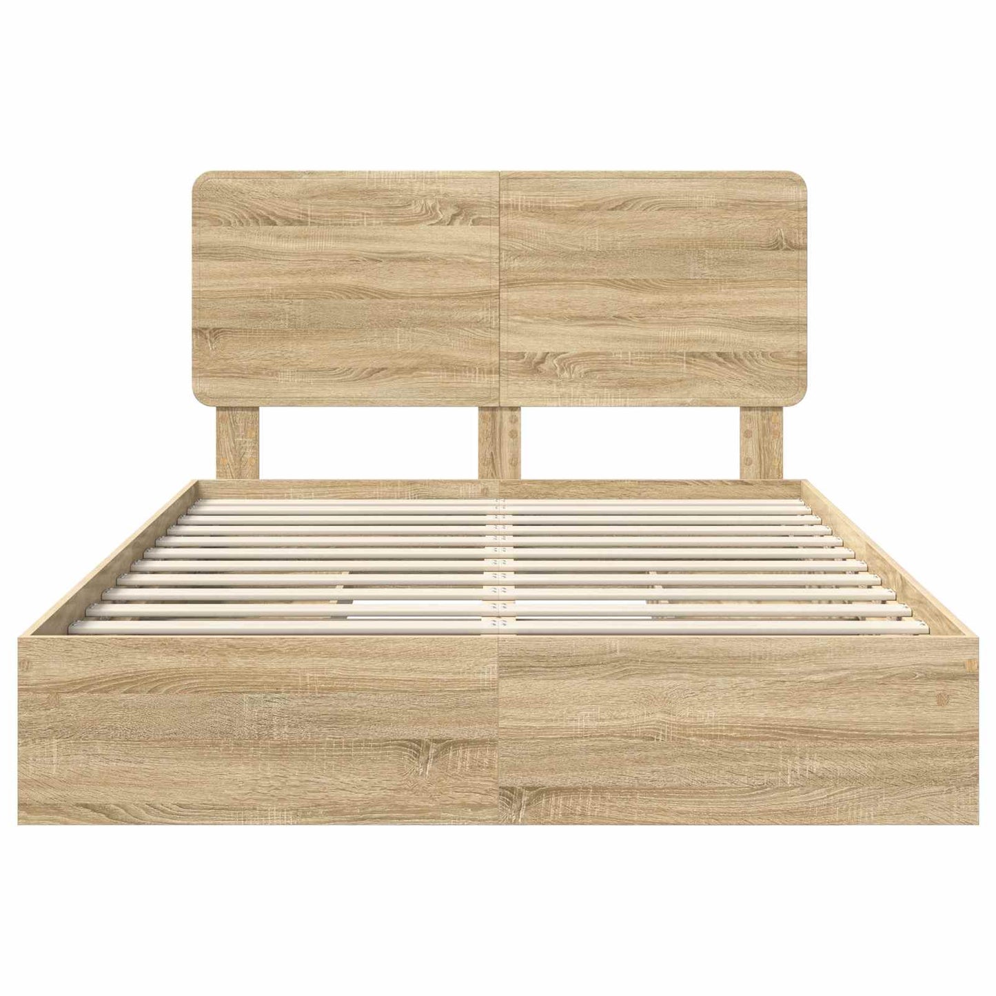 Aufbewahrungsbett Sonoma-Eiche 160 x 200 cm Holzwerkstoff