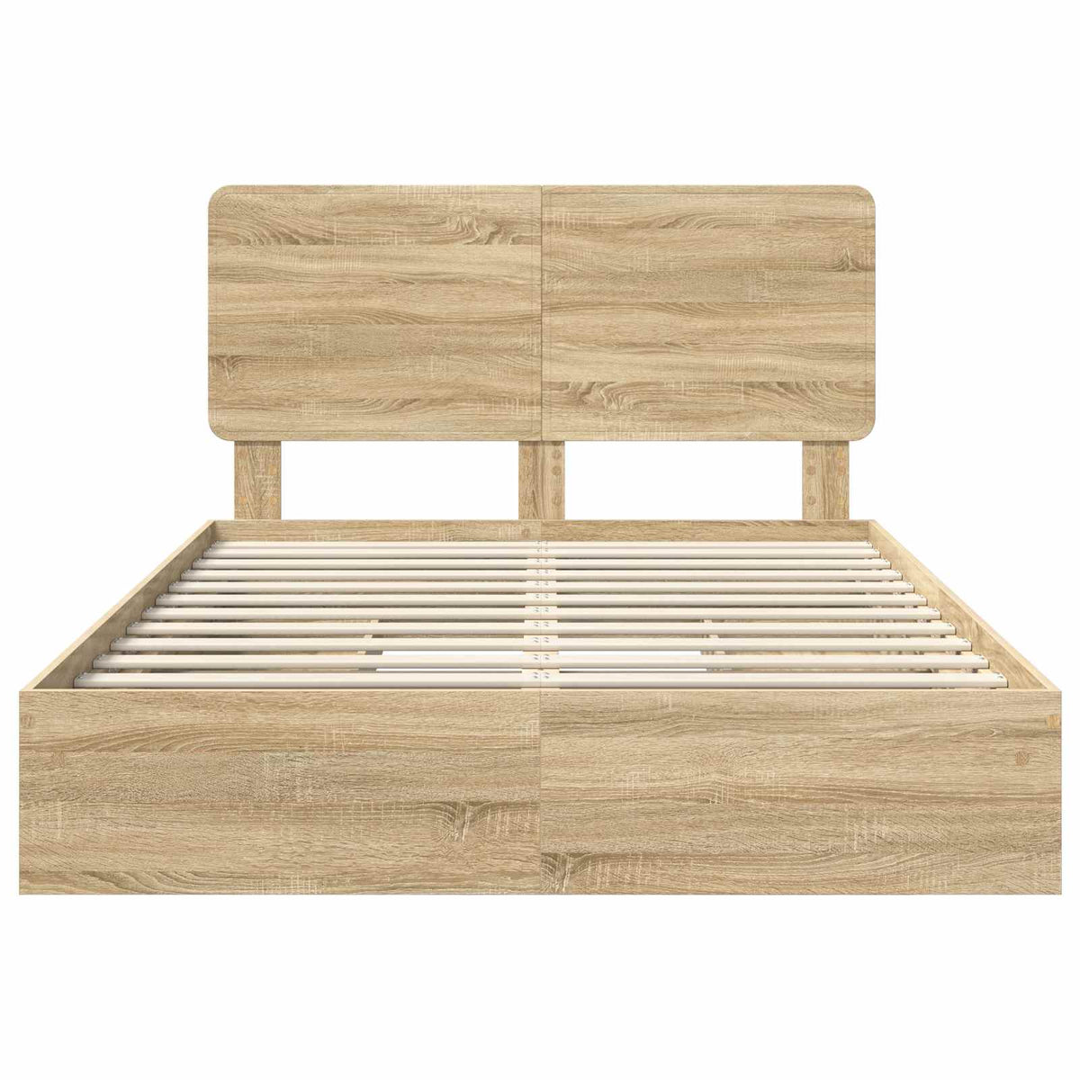 Aufbewahrungsbett Sonoma-Eiche 140 x 200 cm Holzwerkstoff