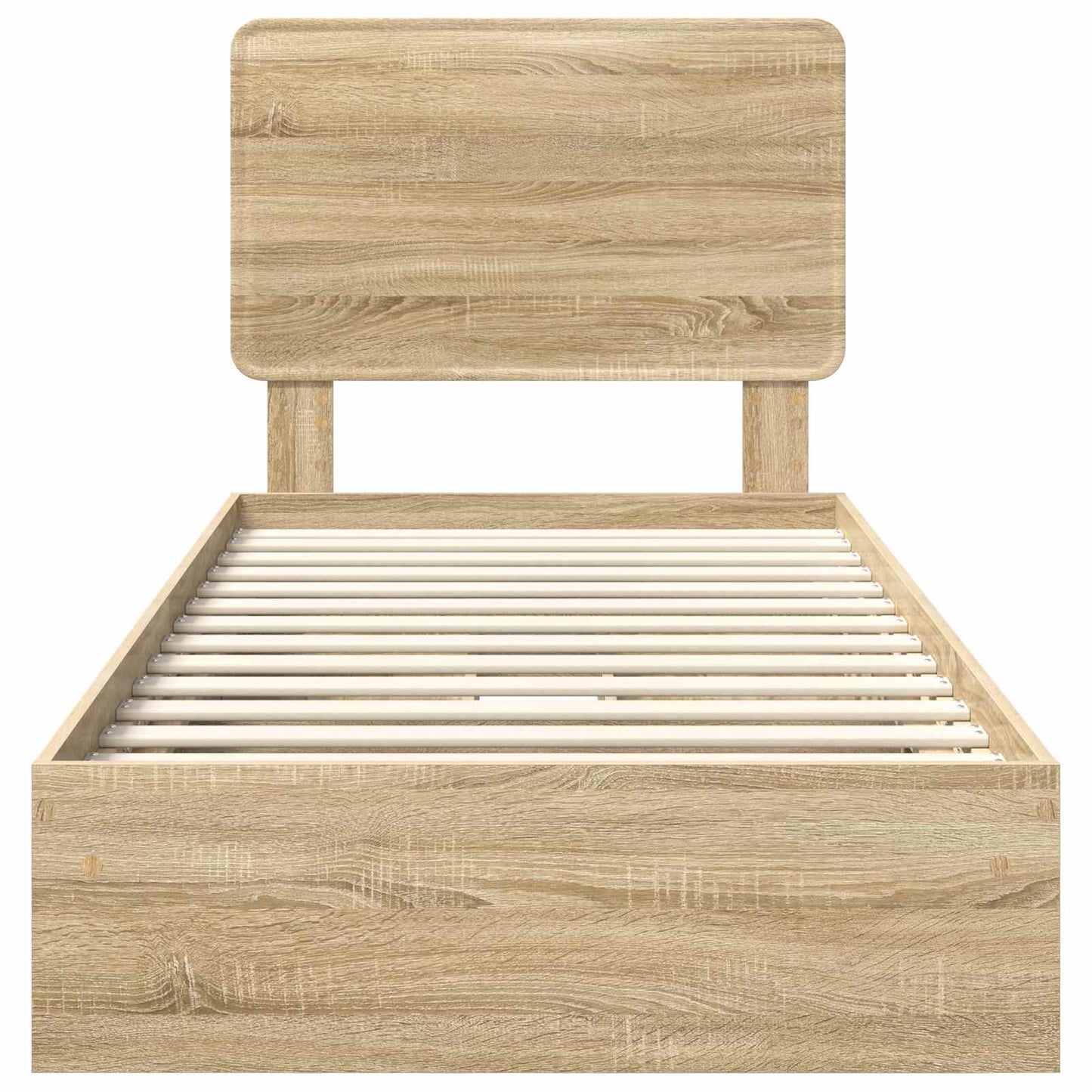 Aufbewahrungsbett Sonoma-Eiche 90 x 190 cm Holzwerkstoff