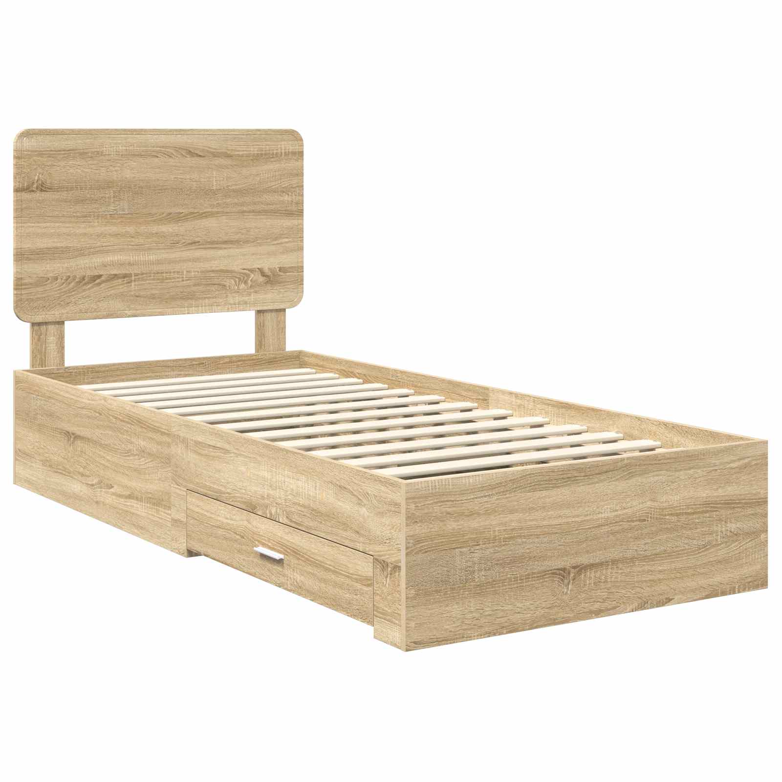 Bettrahmen mit Kopfteil Sonoma-Eiche 75 x 190 cm Holzwerkstoff