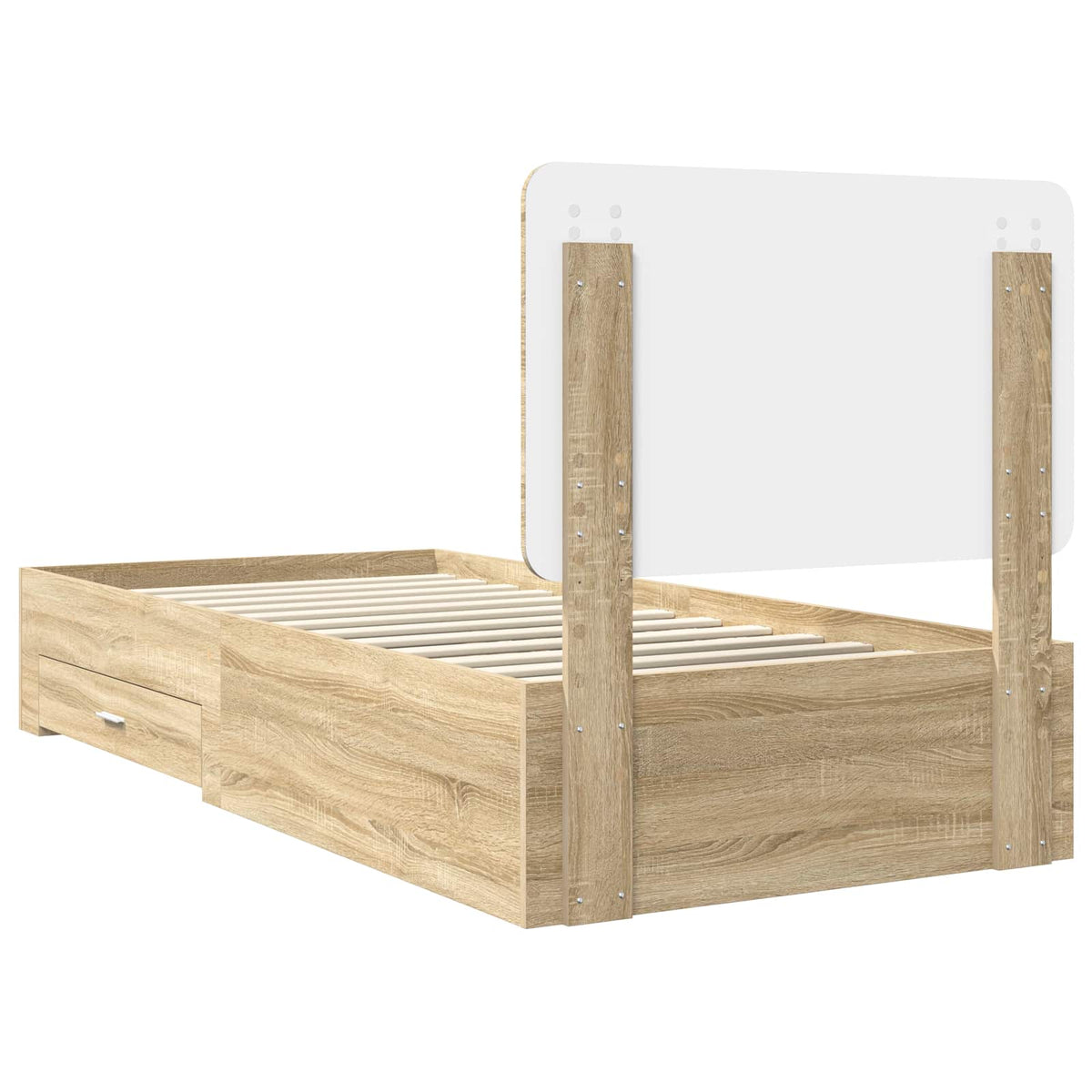 Bettrahmen mit Kopfteil Sonoma-Eiche 75 x 190 cm Holzwerkstoff