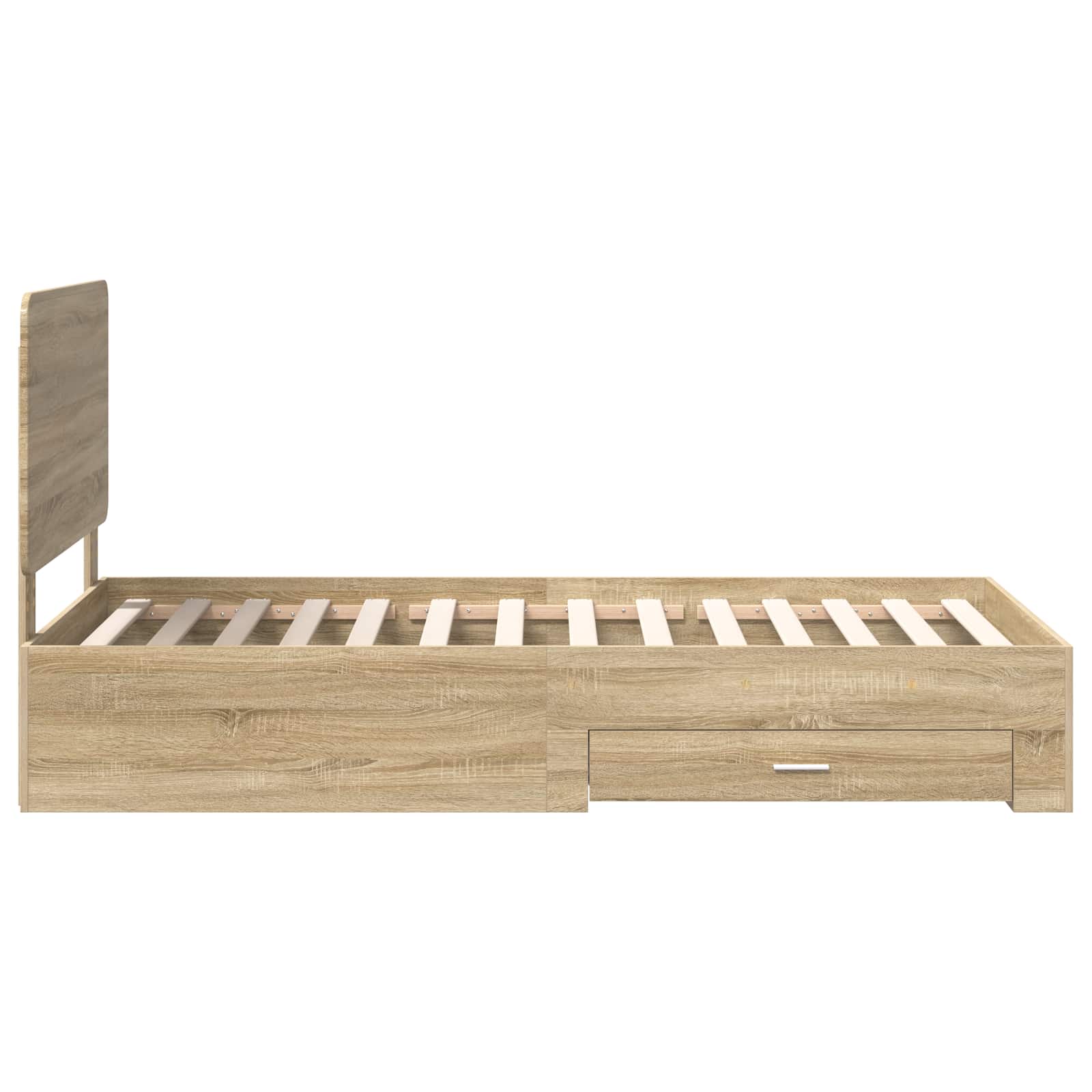 Bettrahmen mit Kopfteil Sonoma-Eiche 75 x 190 cm Holzwerkstoff