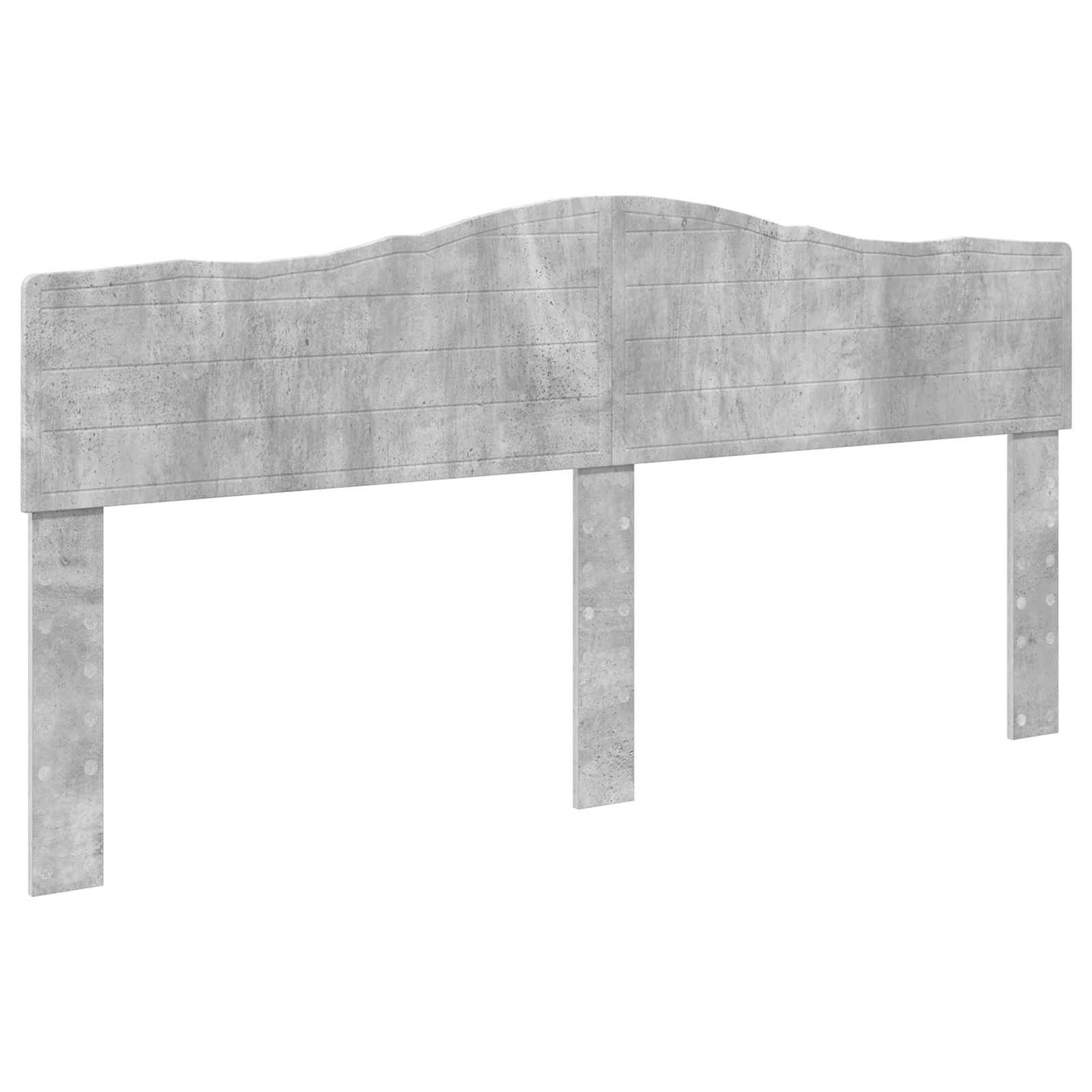 Bettrahmen mit Kopfteil Beton 180 x 200 cm Massives Kiefernholz