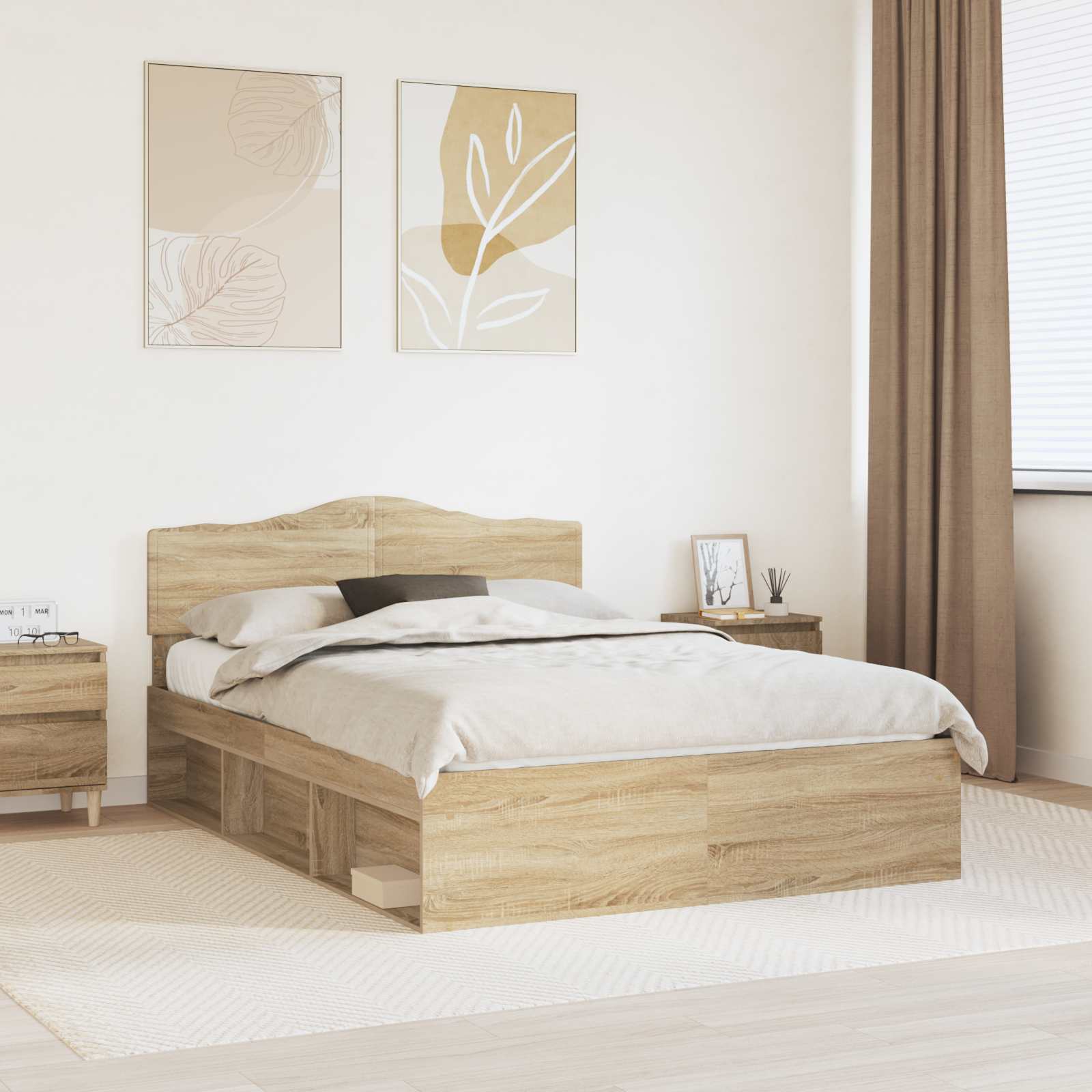 Bettrahmen Sonoma 160 x 200 cm Massives Kiefernholz