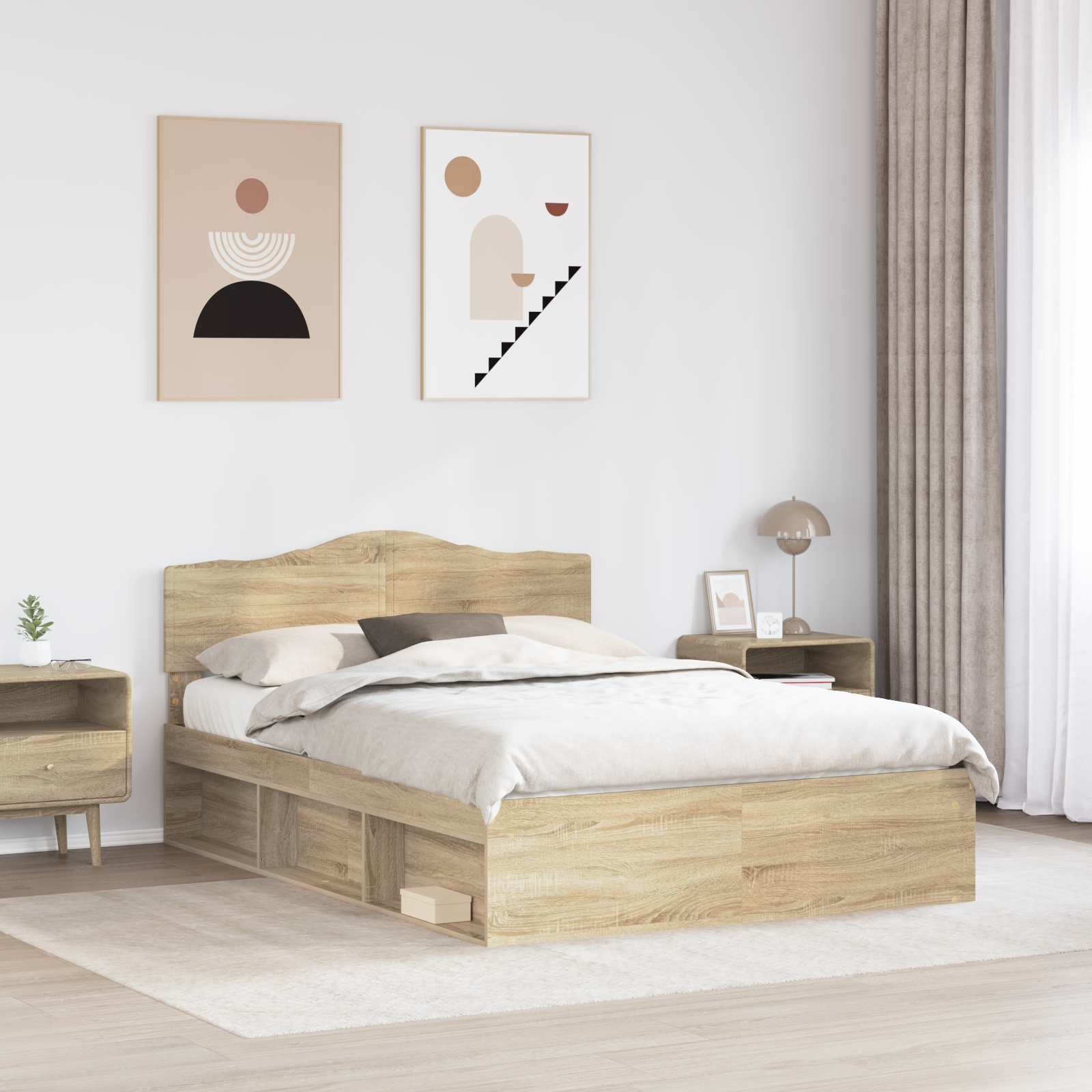 Bettrahmen Sonoma 140 x 190 cm Massives Kiefernholz
