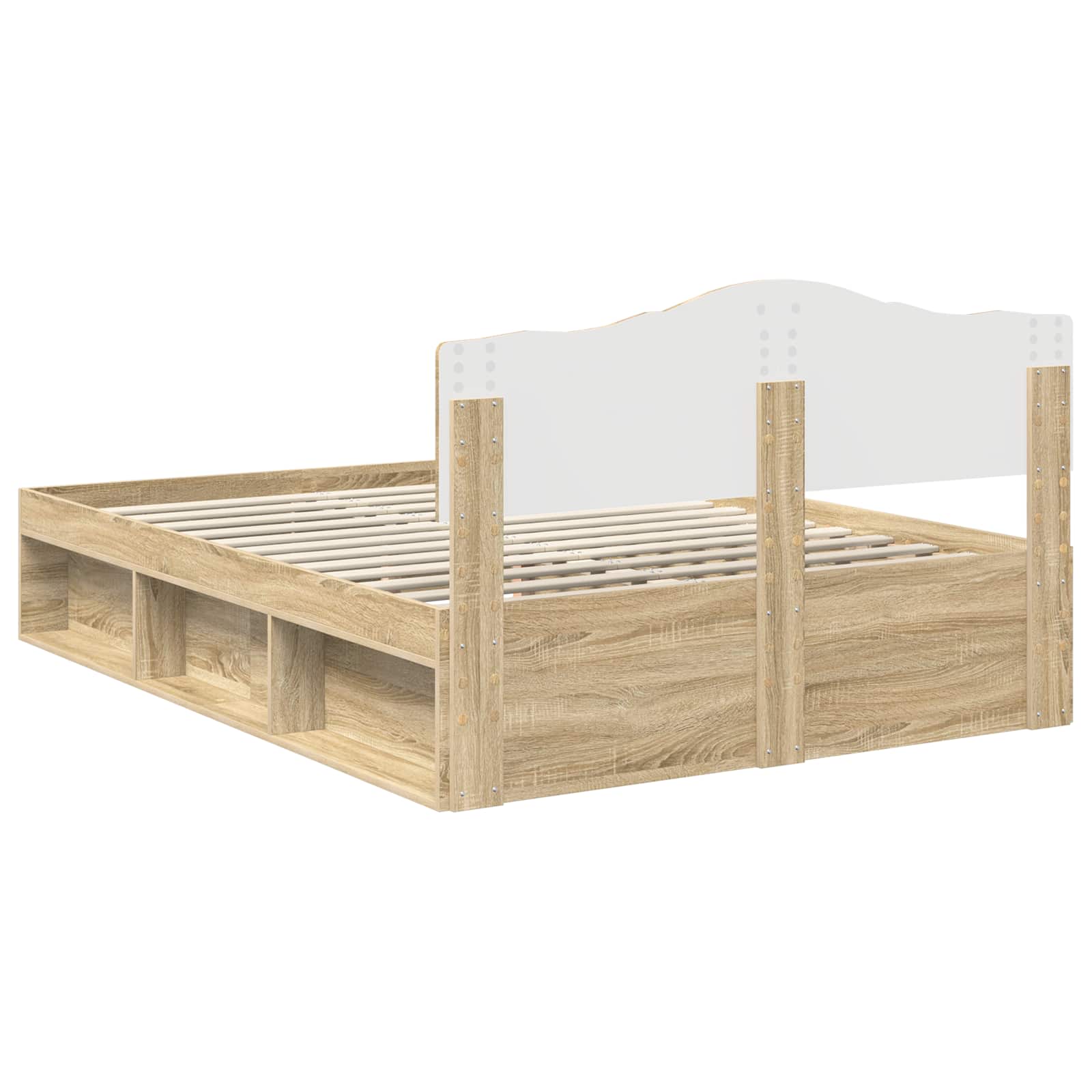 Bettrahmen Sonoma 140 x 190 cm Massives Kiefernholz