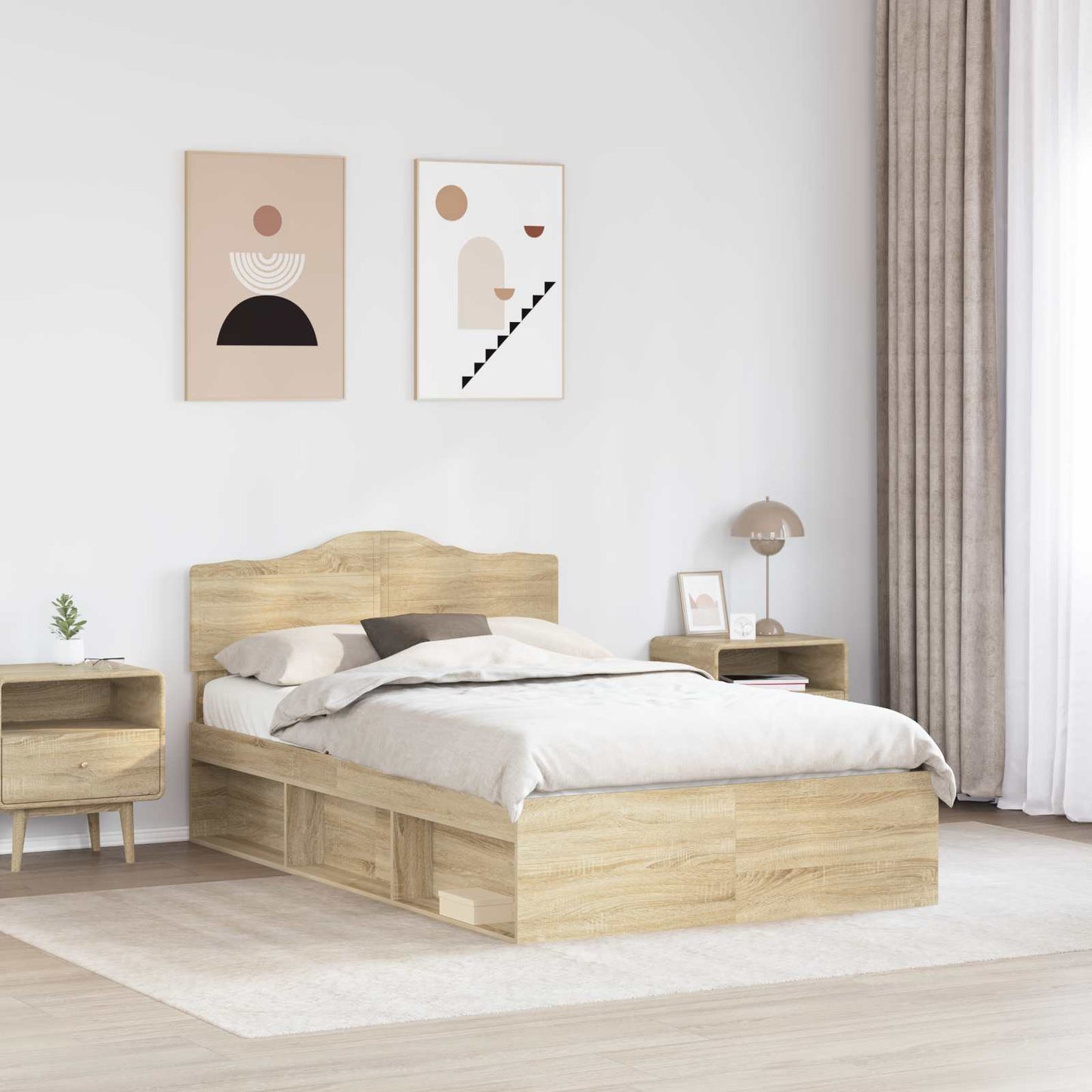 Bettrahmen Sonoma 120 x 200 cm Massives Kiefernholz
