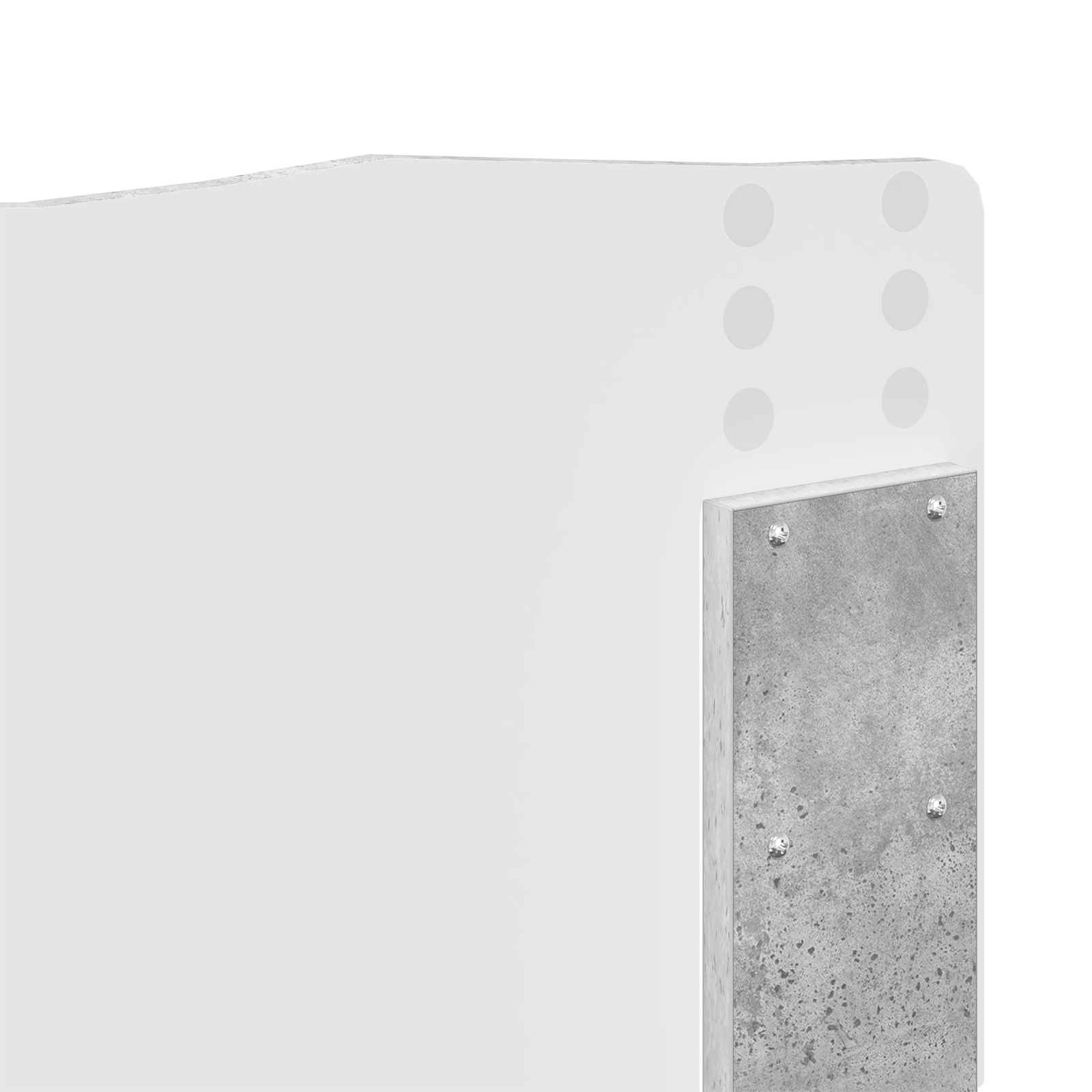 Bettrahmen mit Kopfteil Beton 120 x 200 cm Massives Kiefernholz