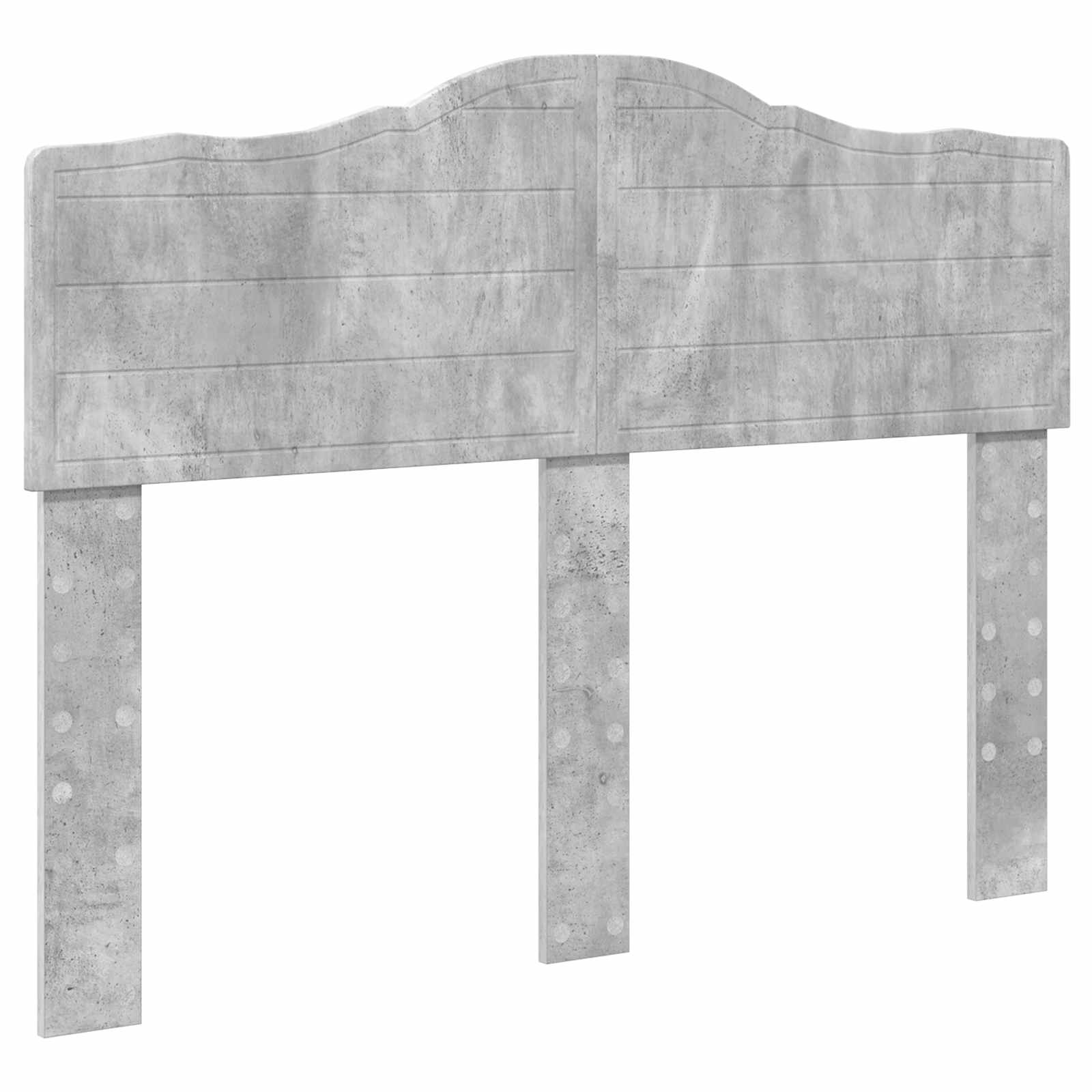 Bettrahmen mit Kopfteil Beton 120 x 190 cm Massives Kiefernholz