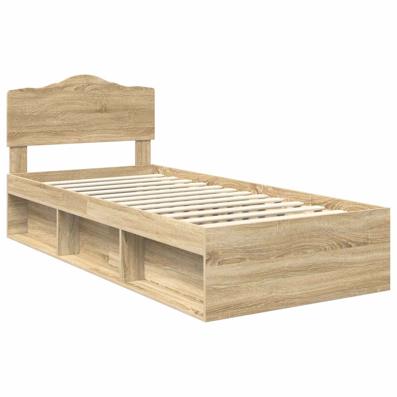 Bettrahmen Sonoma-Eiche 75 x 190 cm Massives Kiefernholz