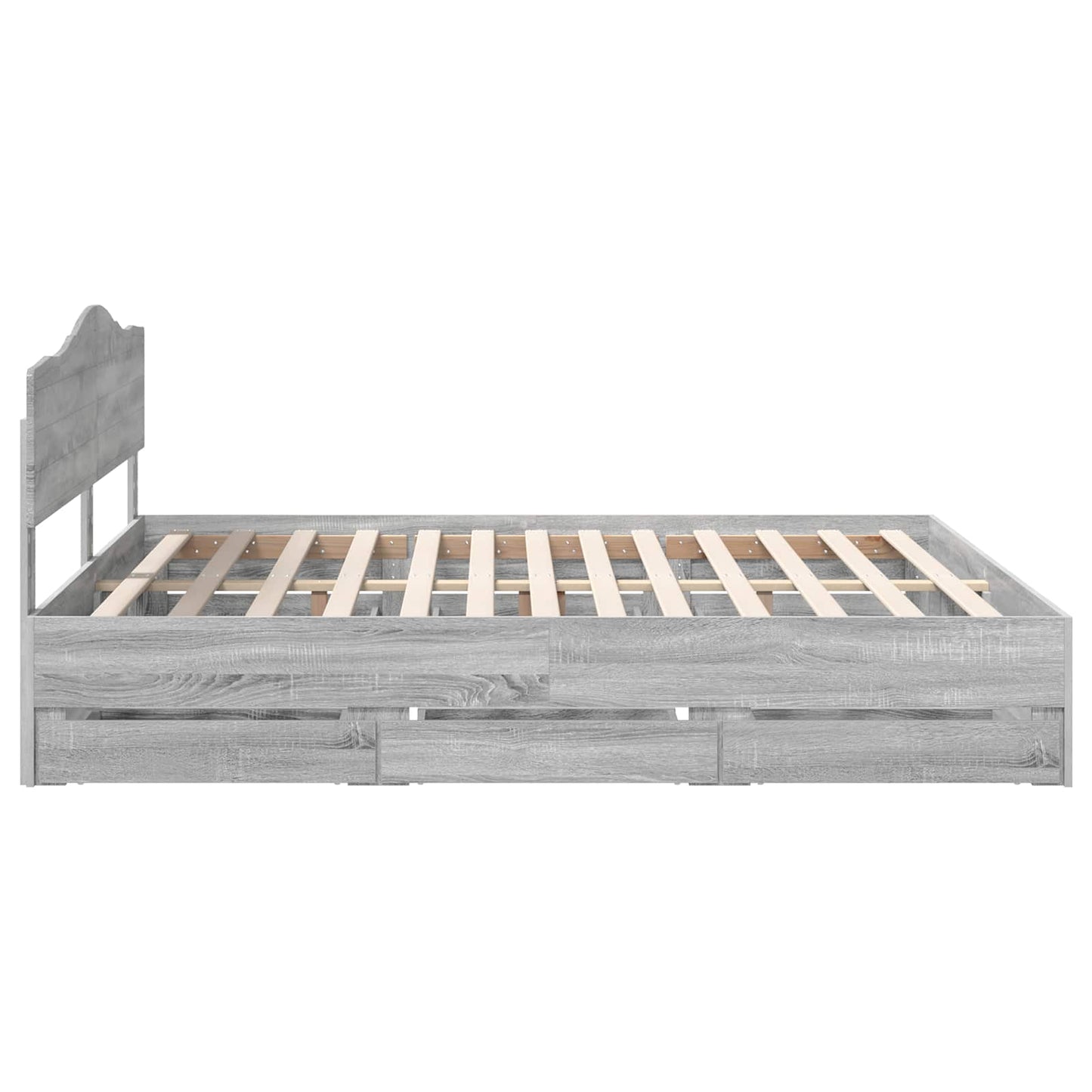 Bettrahmen Graues Sonoma 180 x 200 cm Ingenieurs Holz