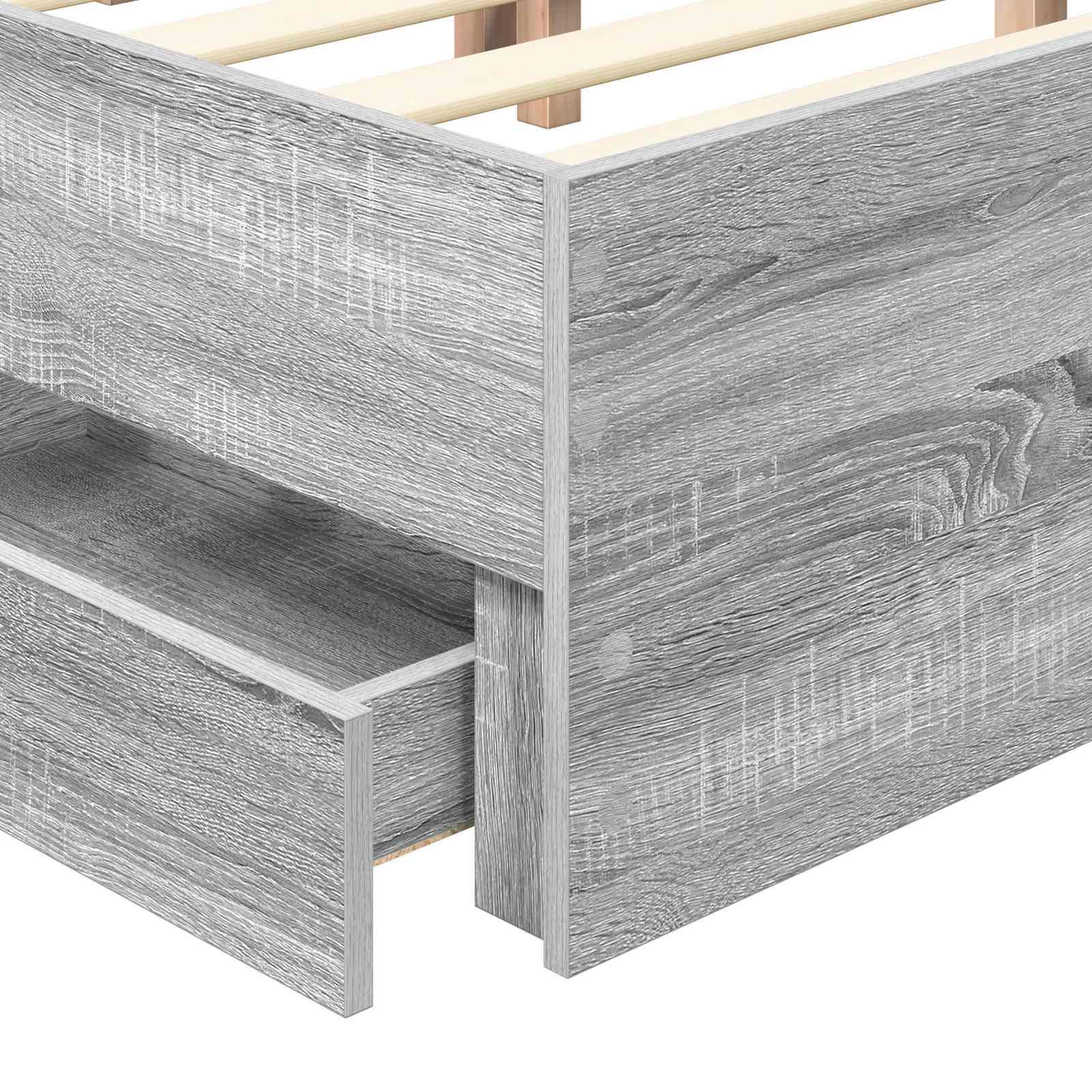 Bettrahmen Graues Sonoma 140 x 200 cm Ingenieurs Holz