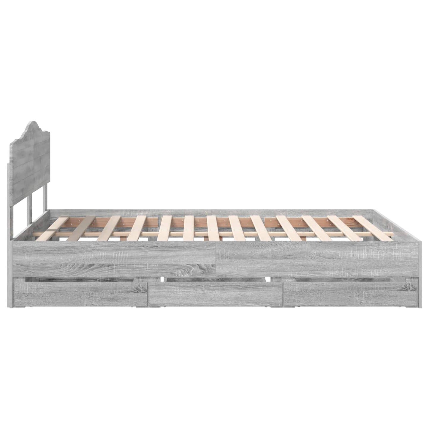 Bettrahmen Graues Sonoma 140 x 200 cm Ingenieurs Holz