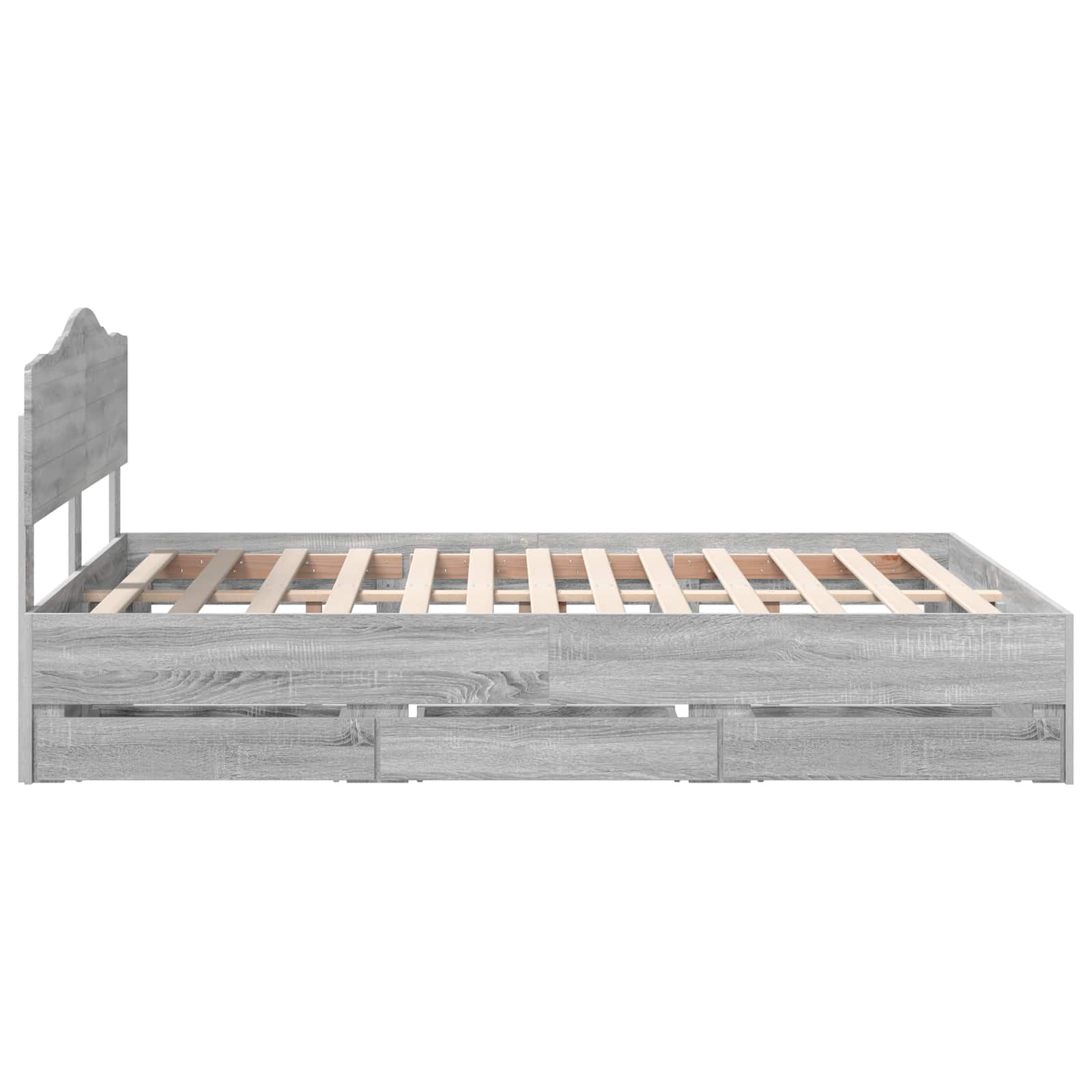 Bettrahmen Graues Sonoma 140 x 200 cm Ingenieurs Holz
