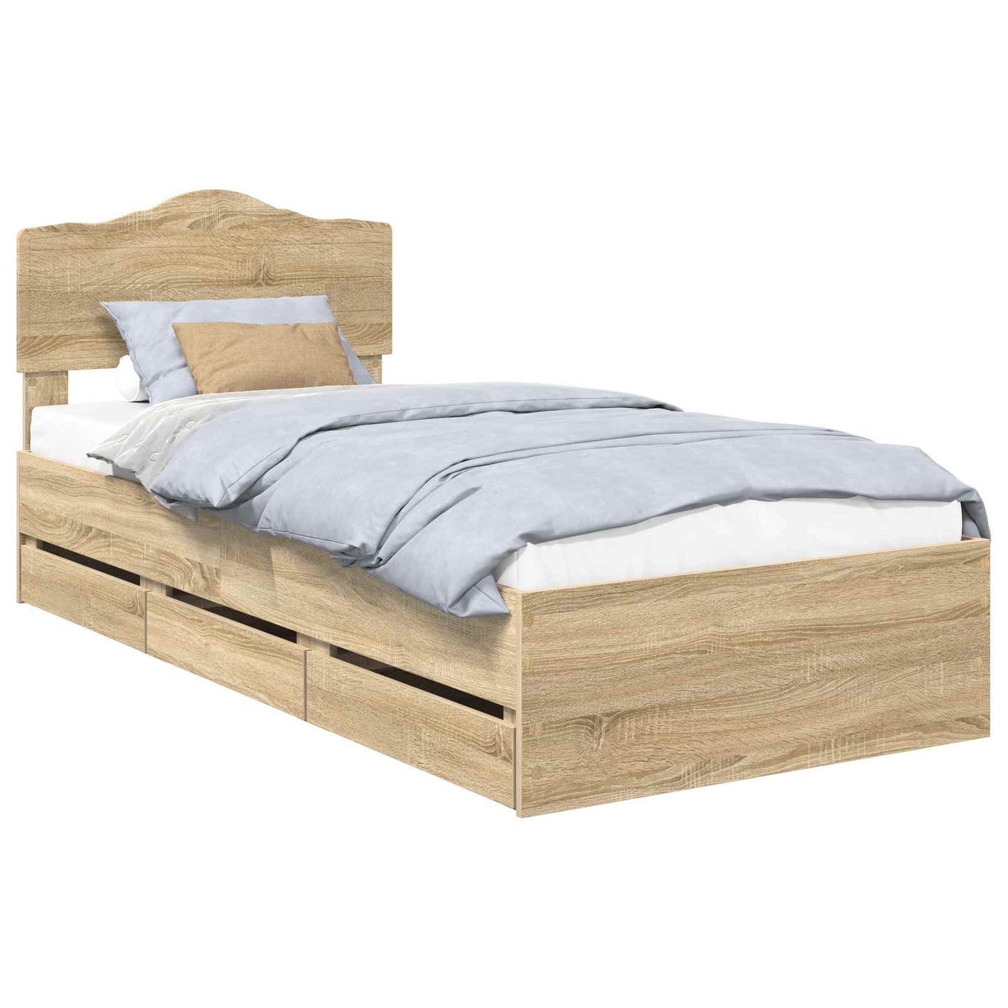 Bettrahmen Sonoma-Eiche 75 x 190 cm Ingenieurs Holz