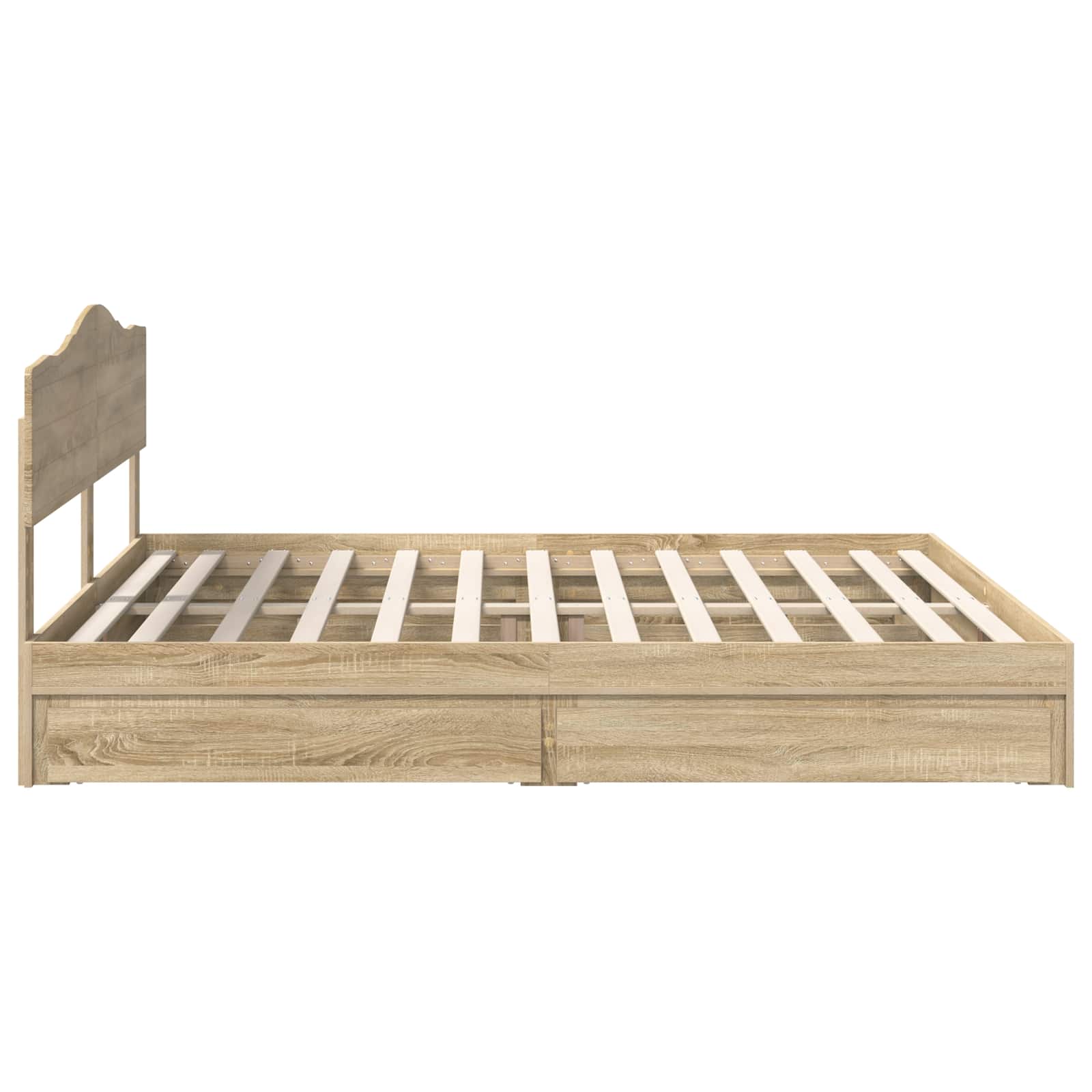 Aufbewahrungsbett Sonoma-Eiche 180 x 200 cm Holzwerkstoff