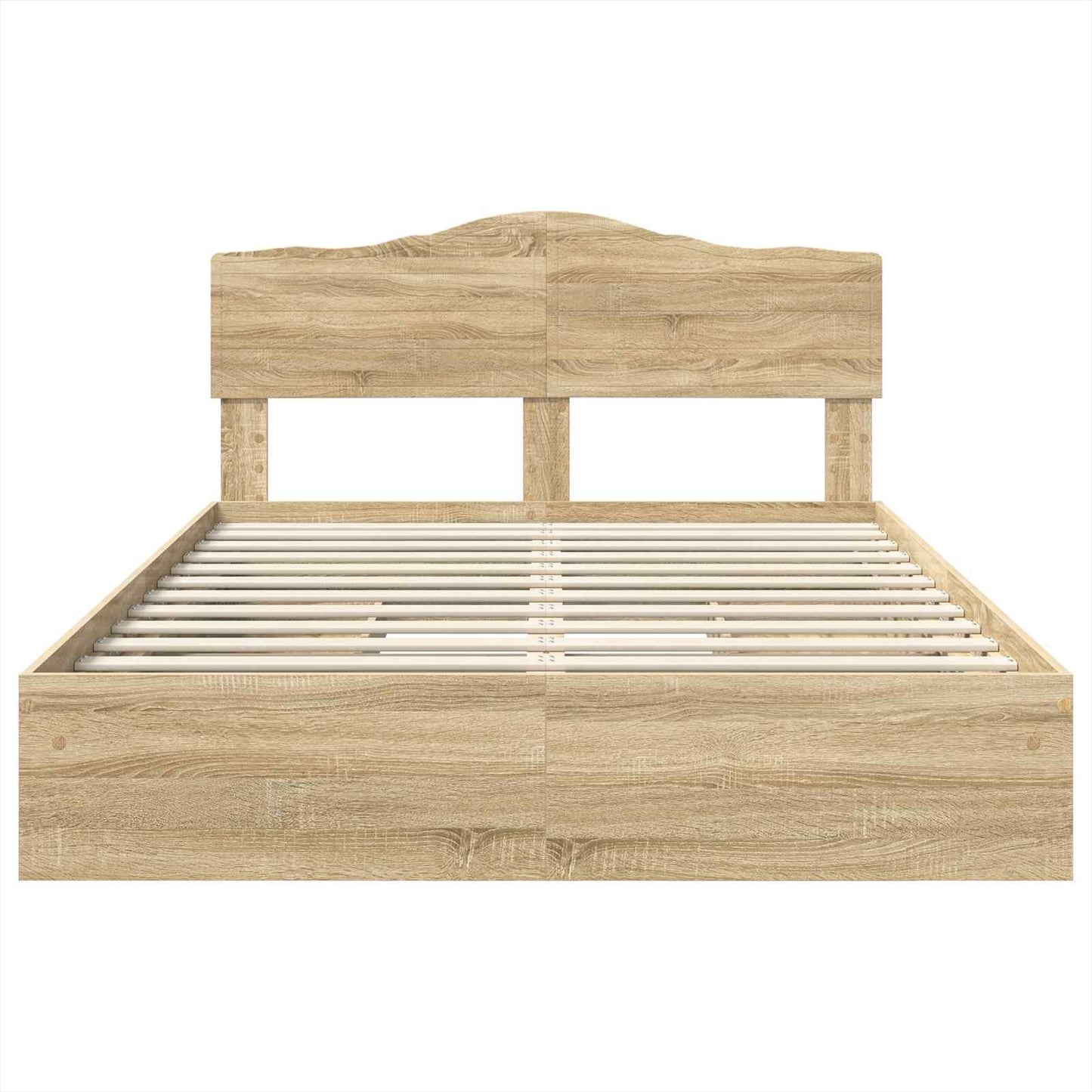 Aufbewahrungsbett Sonoma-Eiche 160 x 200 cm Holzwerkstoff