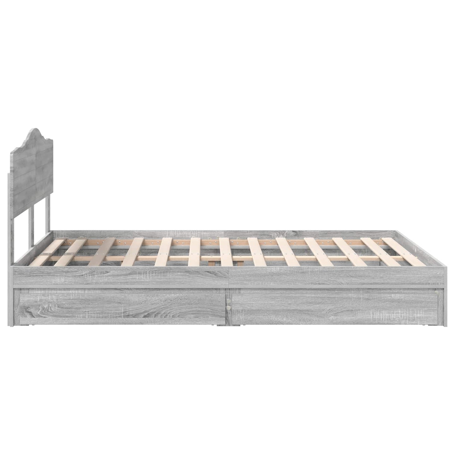 Aufbewahrungsbett Graues Sonoma 160 x 200 cm Holzwerkstoff