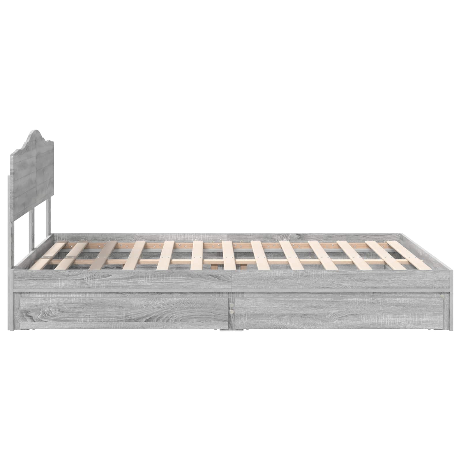 Aufbewahrungsbett Graues Sonoma 160 x 200 cm Holzwerkstoff