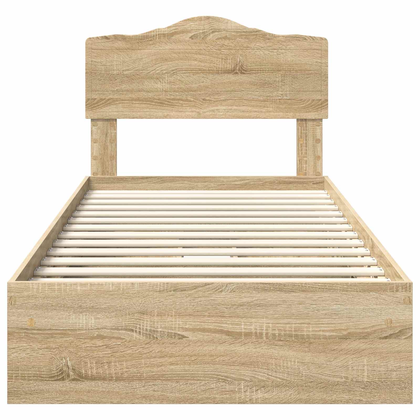 Aufbewahrungsbett Sonoma-Eiche 70 x 190 cm Holzwerkstoff