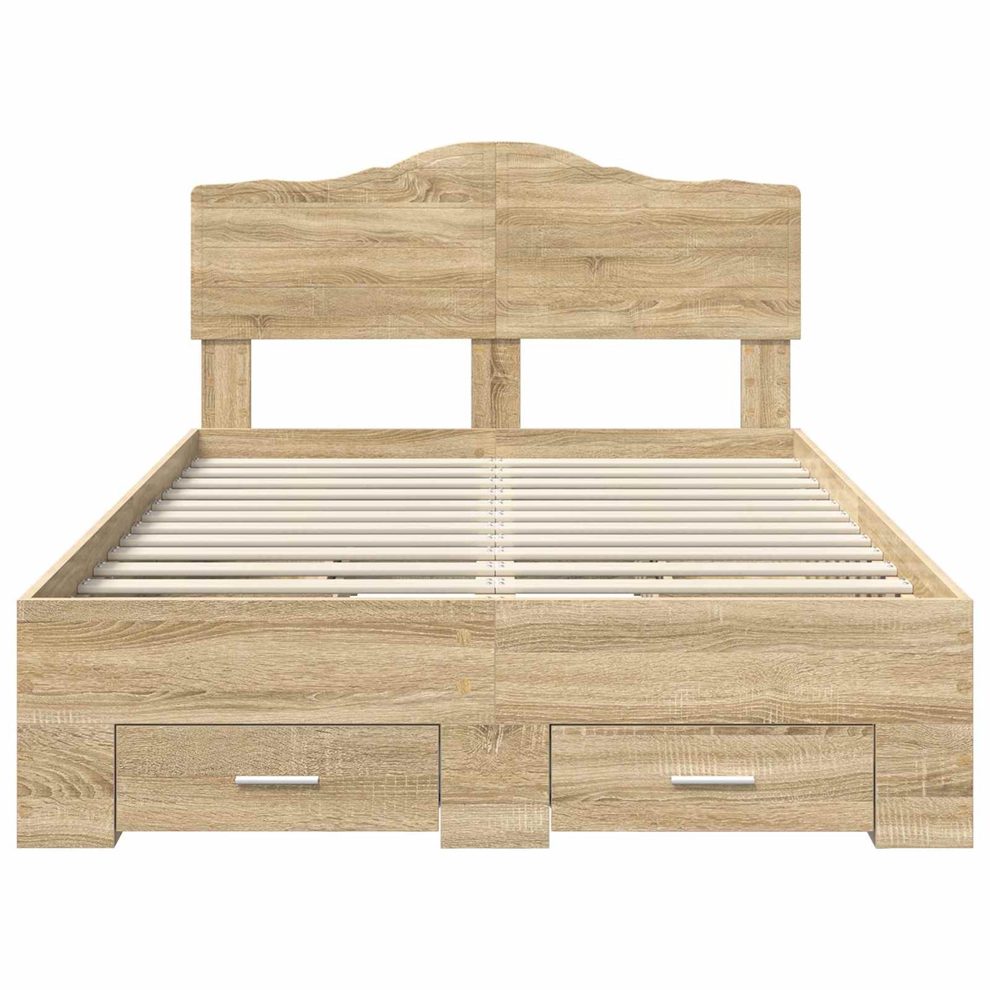 Bettrahmen mit Kopfteil Sonoma-Eiche 135 x 190 cm Holzwerkstoff