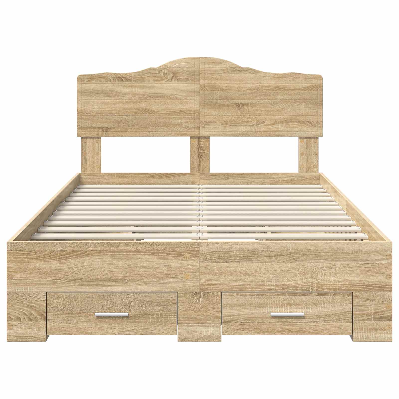 Bettrahmen mit Kopfteil Sonoma-Eiche 135 x 190 cm Holzwerkstoff