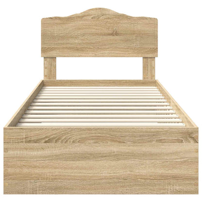 Bettrahmen mit Kopfteil Sonoma-Eiche 70 x 190 cm Holzwerkstoff