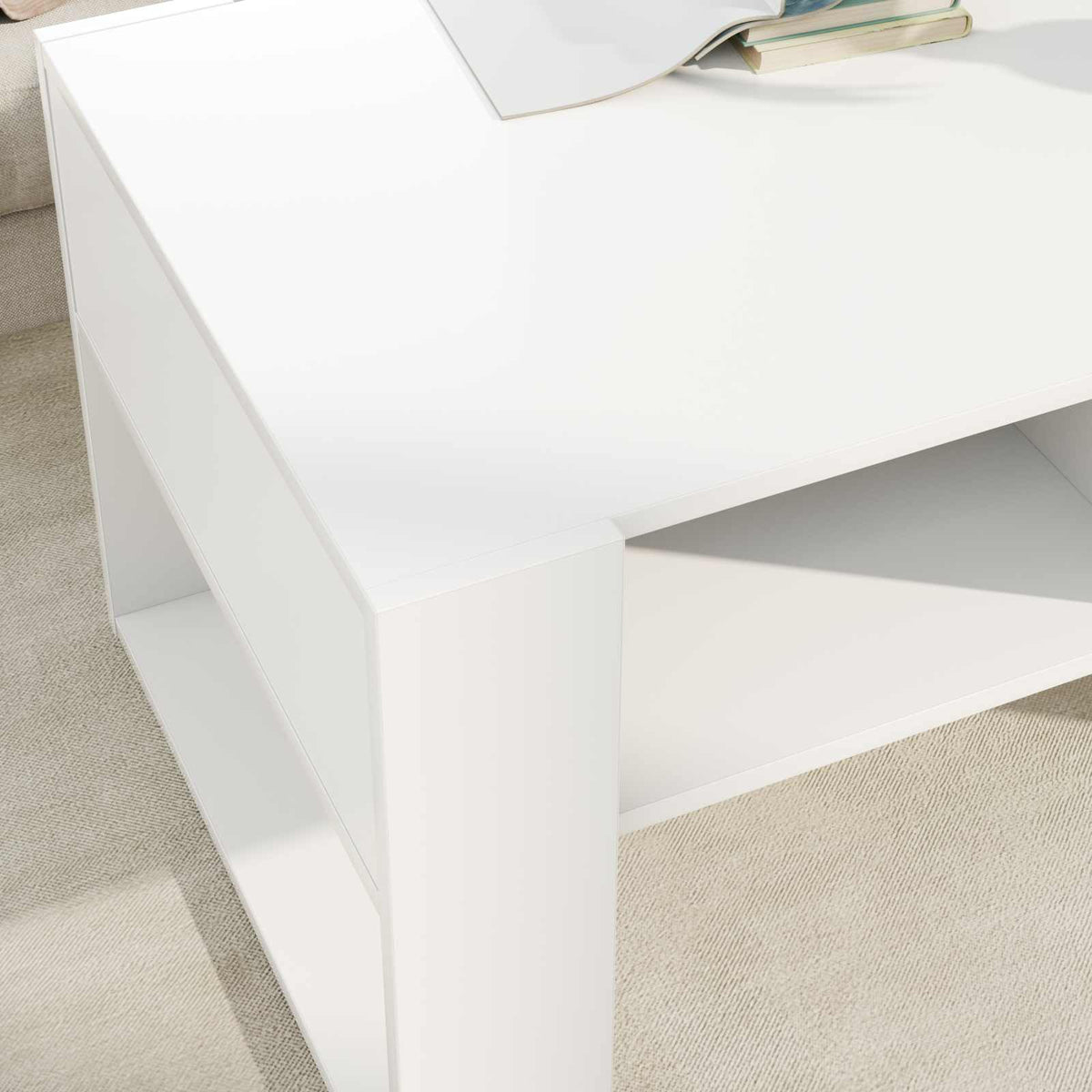 Couchtisch Weiß 92 x 53 x 45 cm Holzwerkstoff
