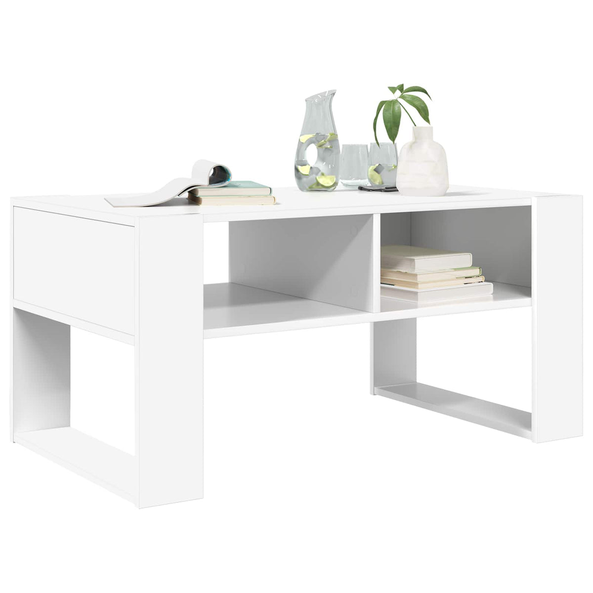 Couchtisch Weiß 92 x 53 x 45 cm Holzwerkstoff
