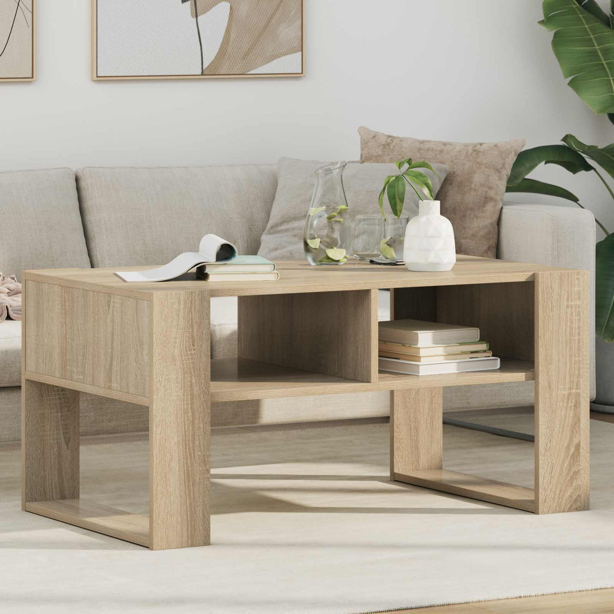 Couchtisch Sonoma-Eiche 92 x 53 x 45 cm Holzwerkstoff