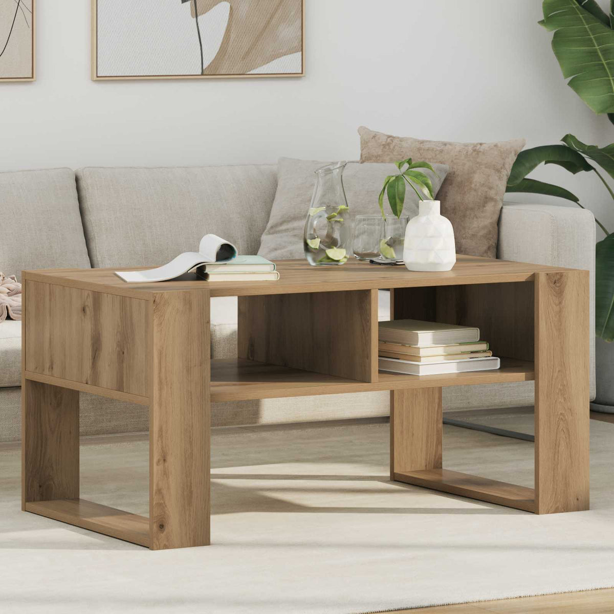 Couchtisch Artisan-Eiche 92 x 53 x 45 cm Holzwerkstoff