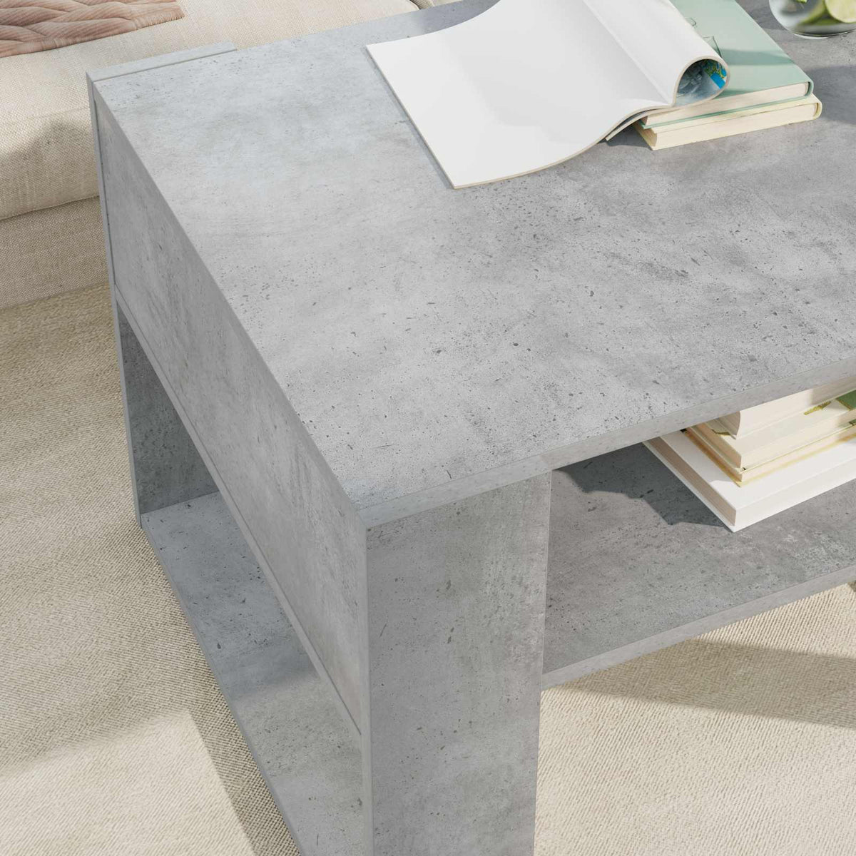 Couchtisch Beton Grau 66 x 53 x 45 cm Holzwerkstoff