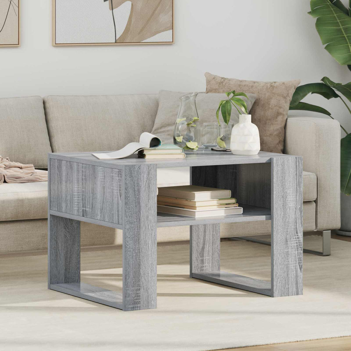 Couchtisch Sonoma-Grau 66 x 53 x 45 cm Holzwerkstoff