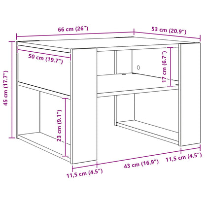Couchtisch Altholz 66 x 53 x 45 cm Holzwerkstoff
