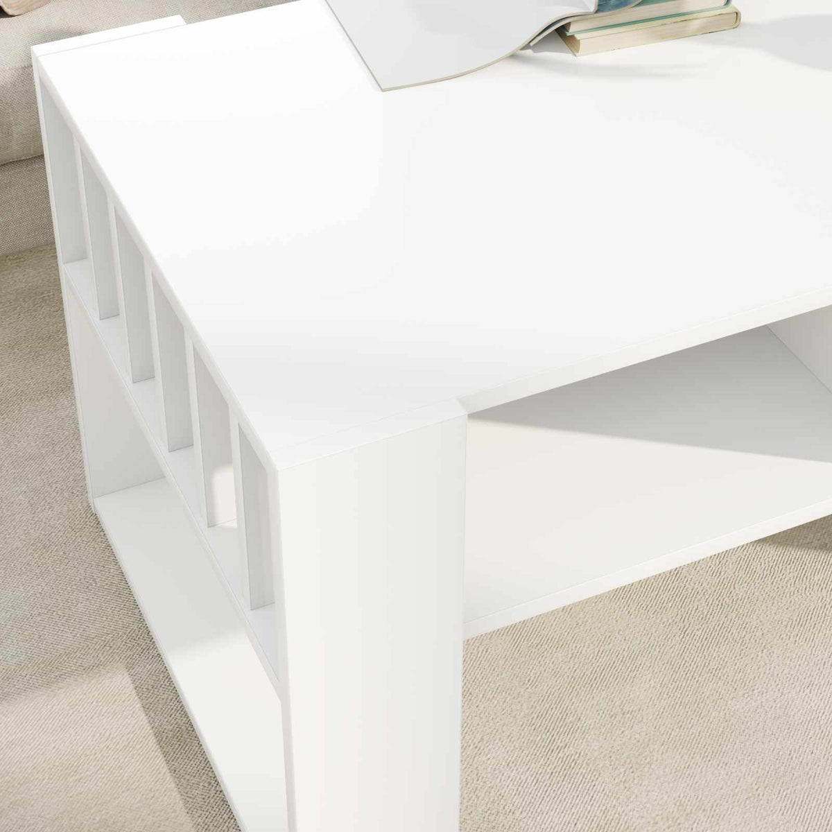 Couchtisch Weiß 92 x 49,5 x 45 cm Holzwerkstoff